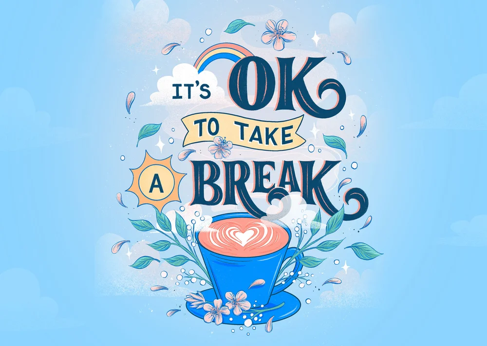 It S Okay To Take A Break 5 Social Media Detox Lessons Belinda Lettering Artist And Illustrator Chicago