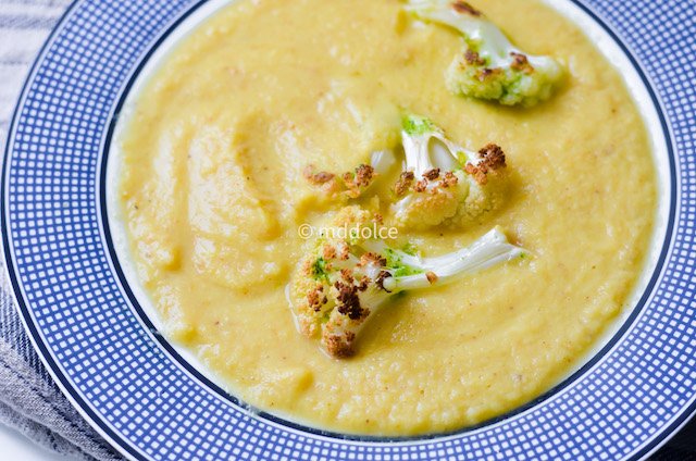 Roasted cauliflower soup