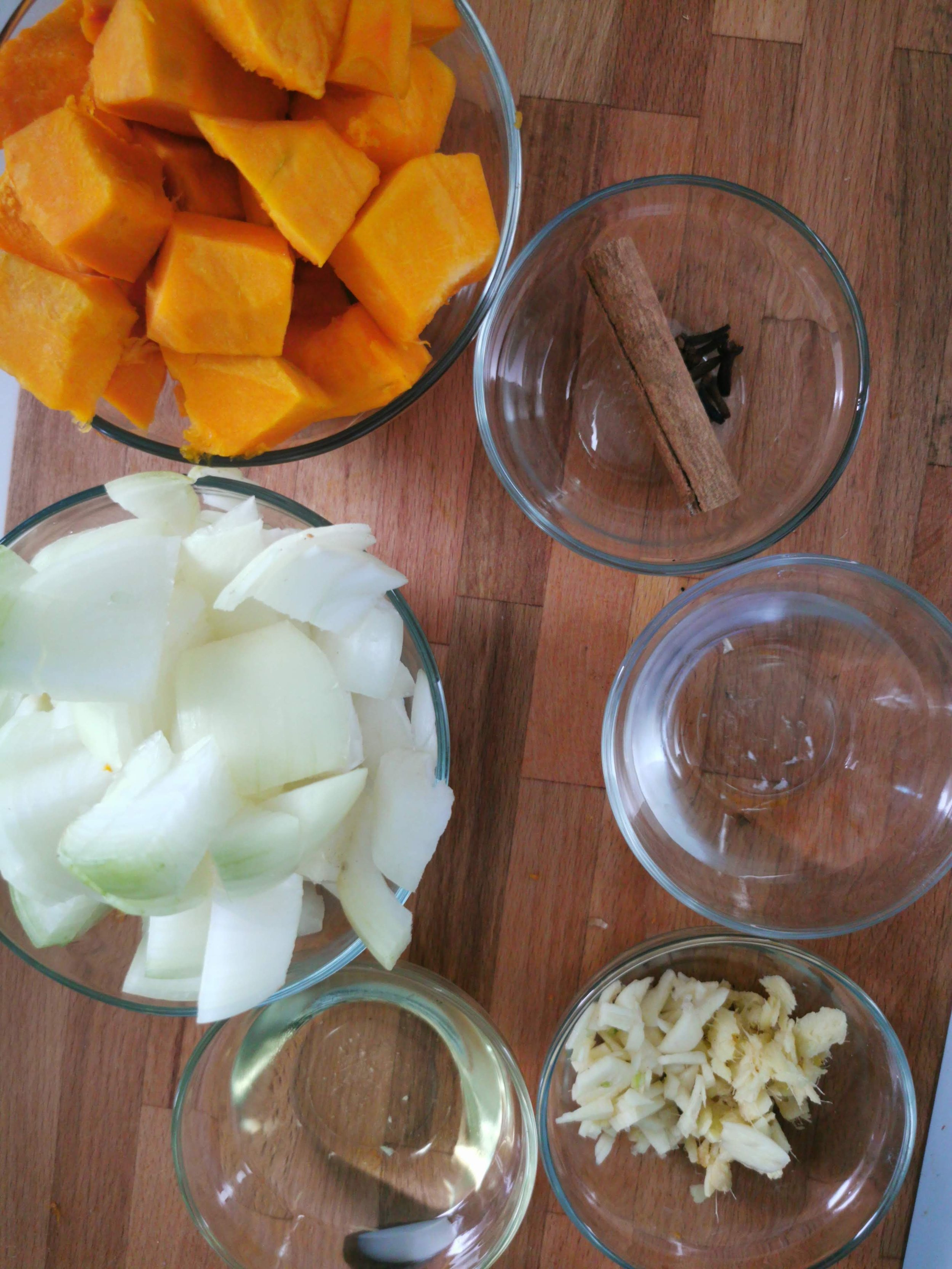 Pumpkin Bredie Ingredients
