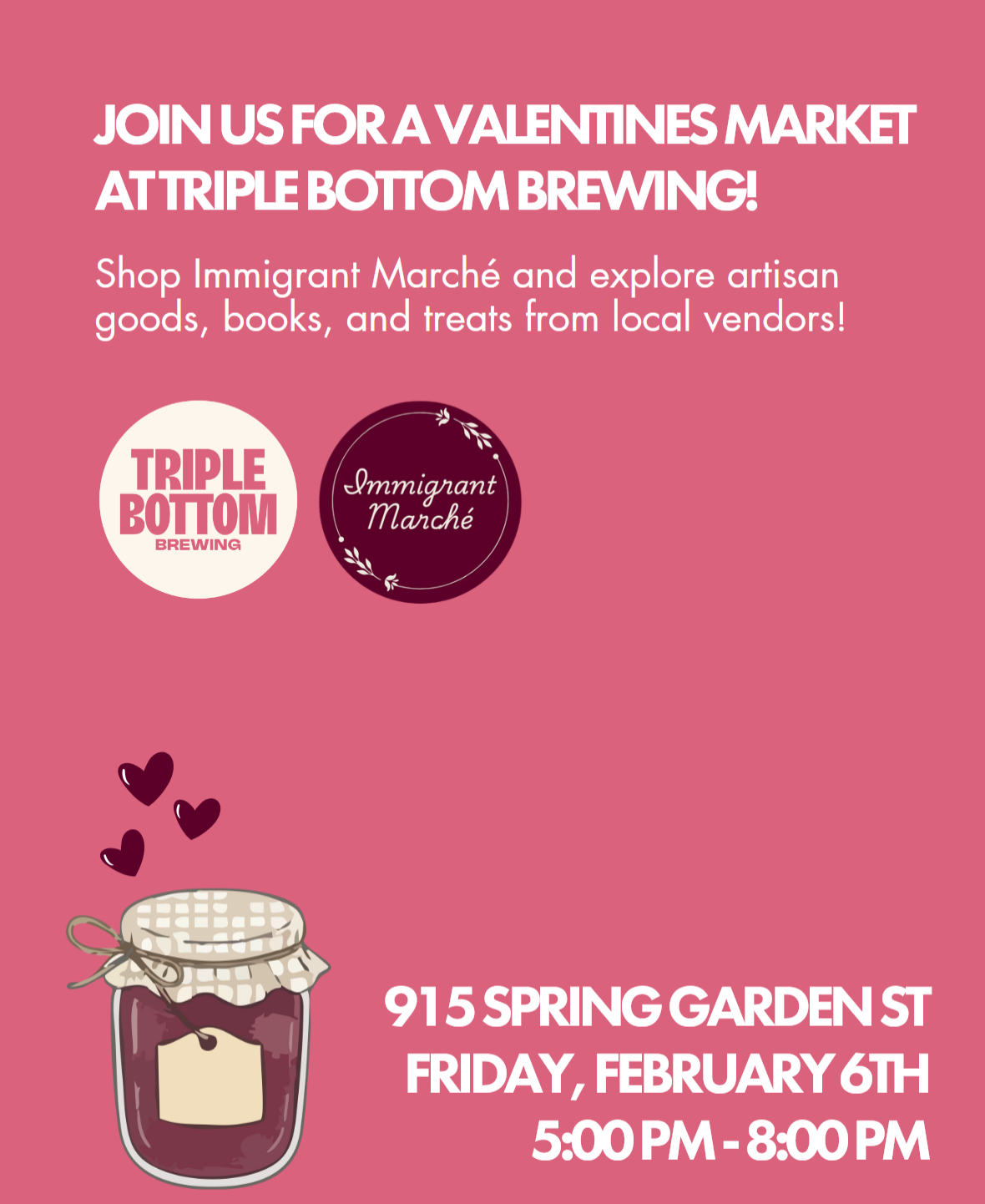 Valentine’s Market at Triple Bottom Brewing