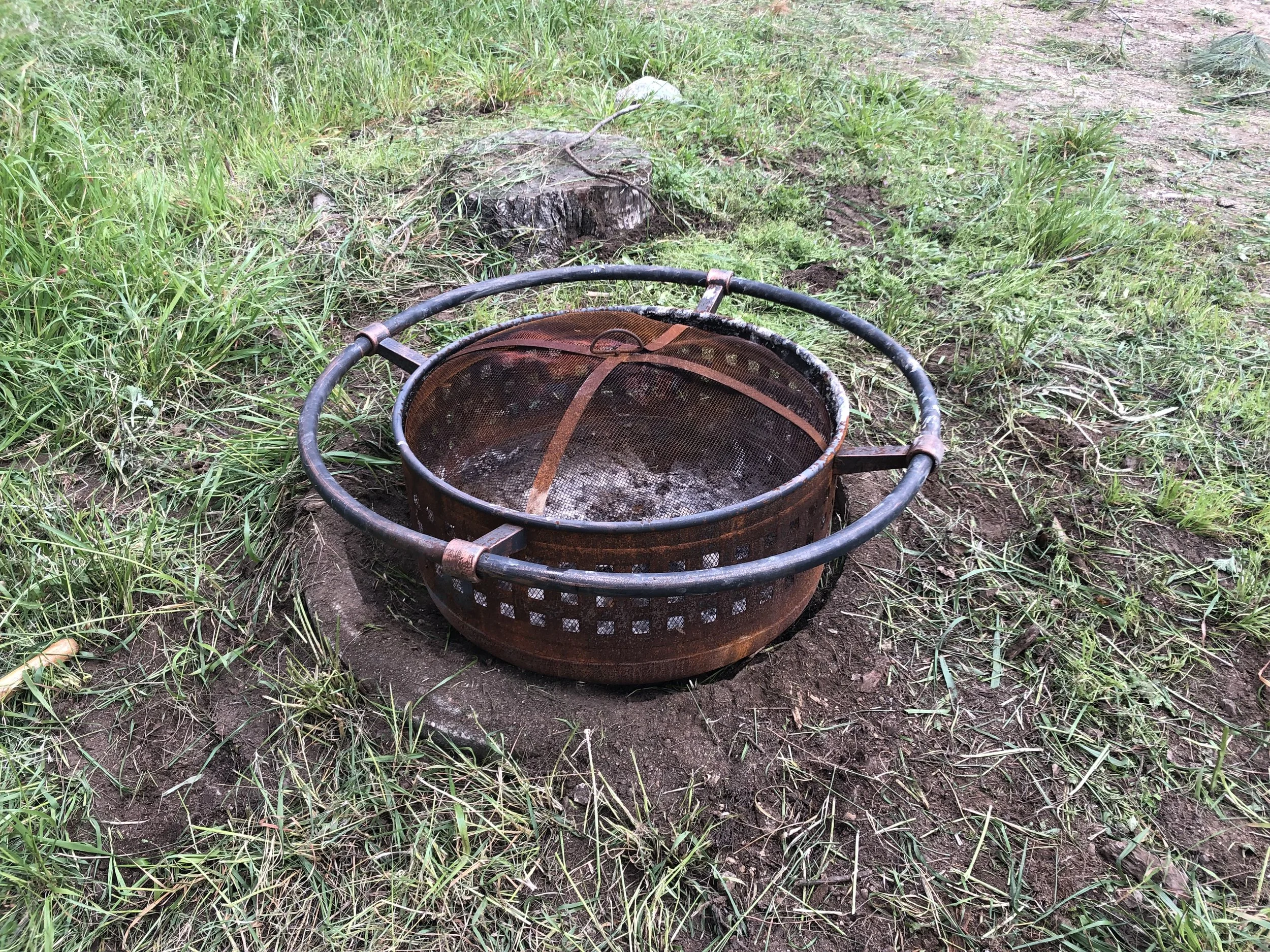 Future firepit installed.