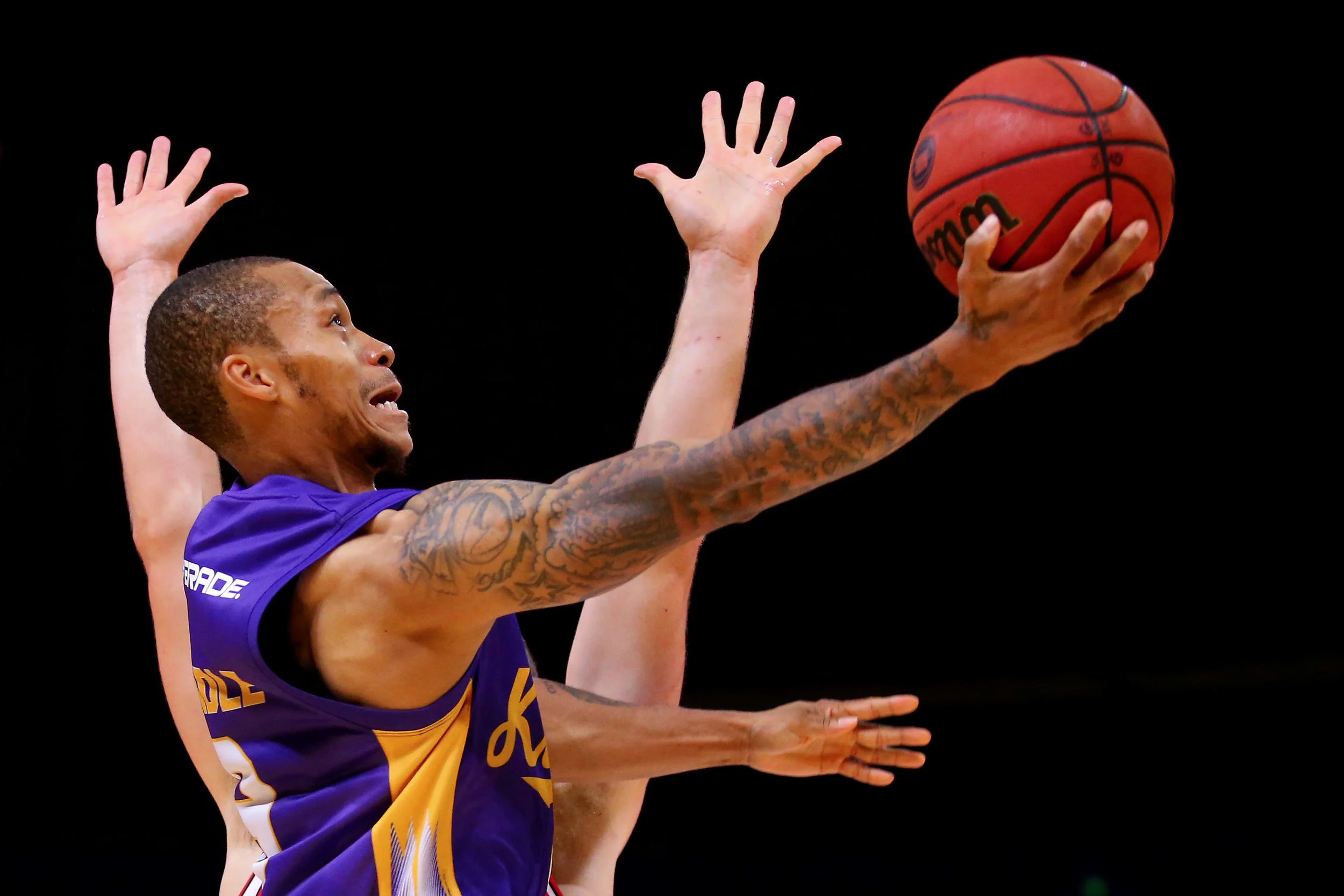  Jerome Randle of the Kings drives to the basket during the round 13 NBL match between the Sydney Kings and the Illawarra Hawks at Qudos Bank Arena on January 13, 2019 in Sydney, Australia. (Photo by Jason McCawley/Getty Images) 