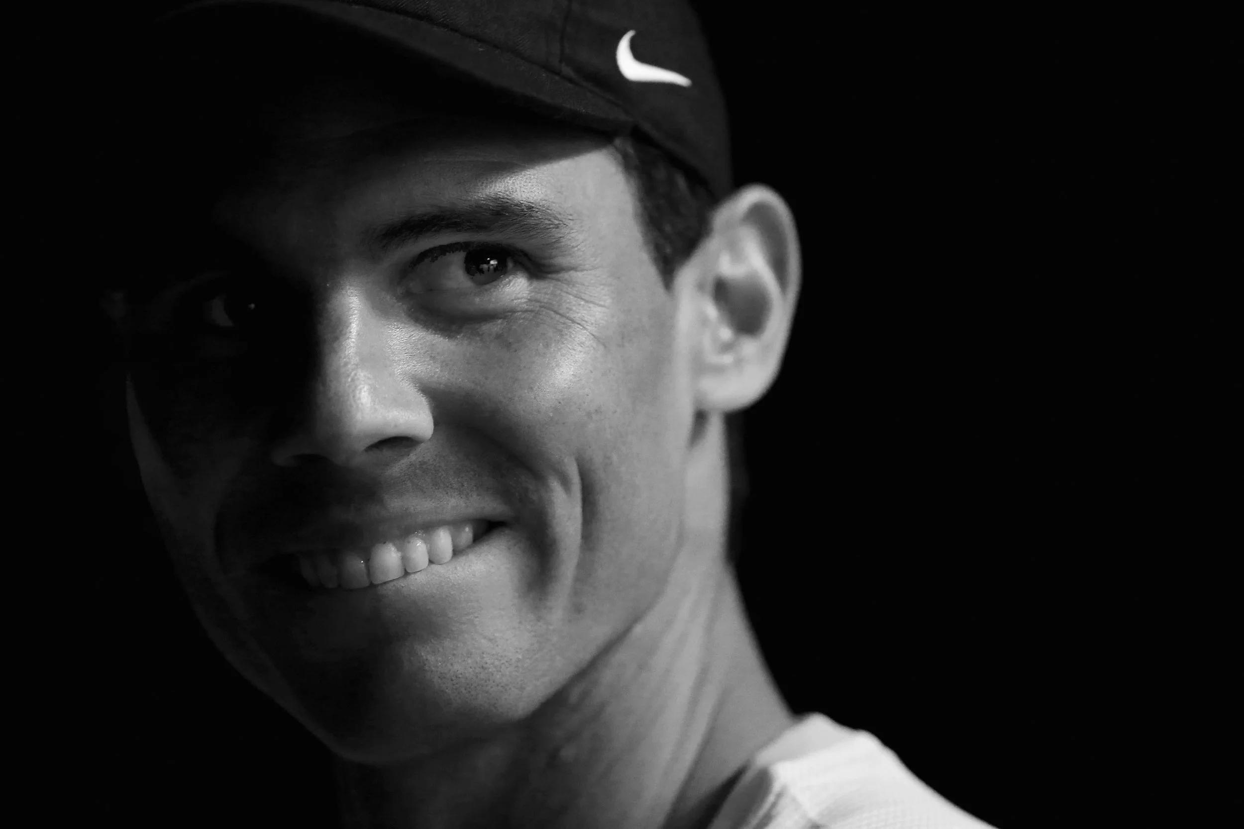 Rafael Nadal watches on during the Fast4 International Exhibition match between Bernard Tomic and Dominic Thiem at the ICC Sydney Theatre on January 9, 2017 in Sydney, Australia (Photo by Jason McCawley/Getty Images) 