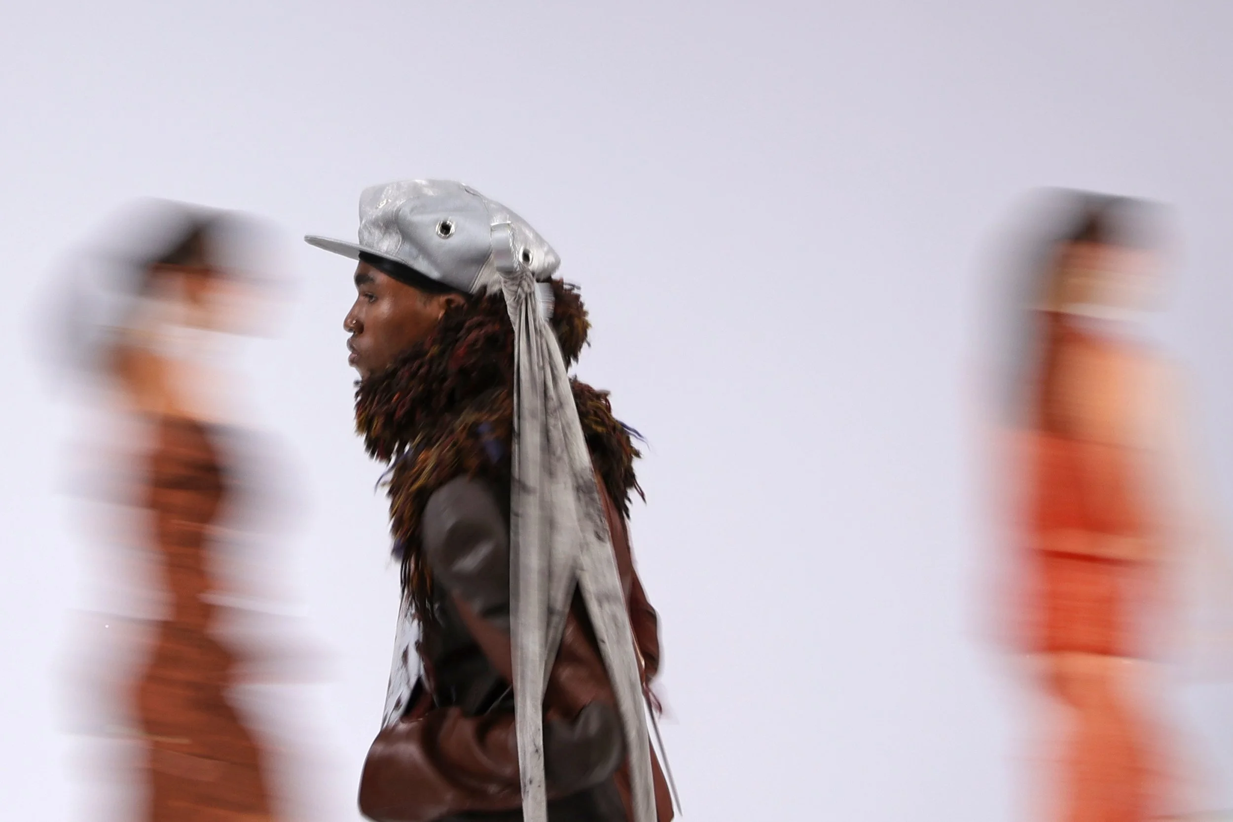  A model walks the runway in a design by Luke Rubén during the FDS TAFE NSW - The Innovators show at Australian Fashion Week 2026 at Museum of Contemporary Art on May 13, 2026 in Sydney, Australia. (Photo by Jason McCawley/Getty Images) 