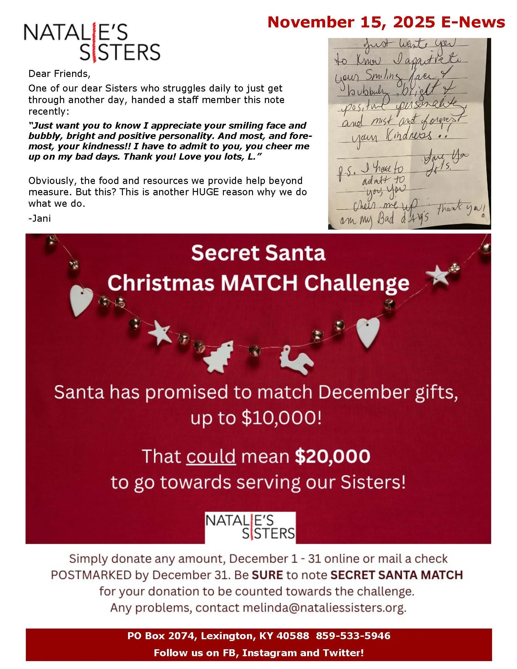 November 15, 2025 E-News Flash 