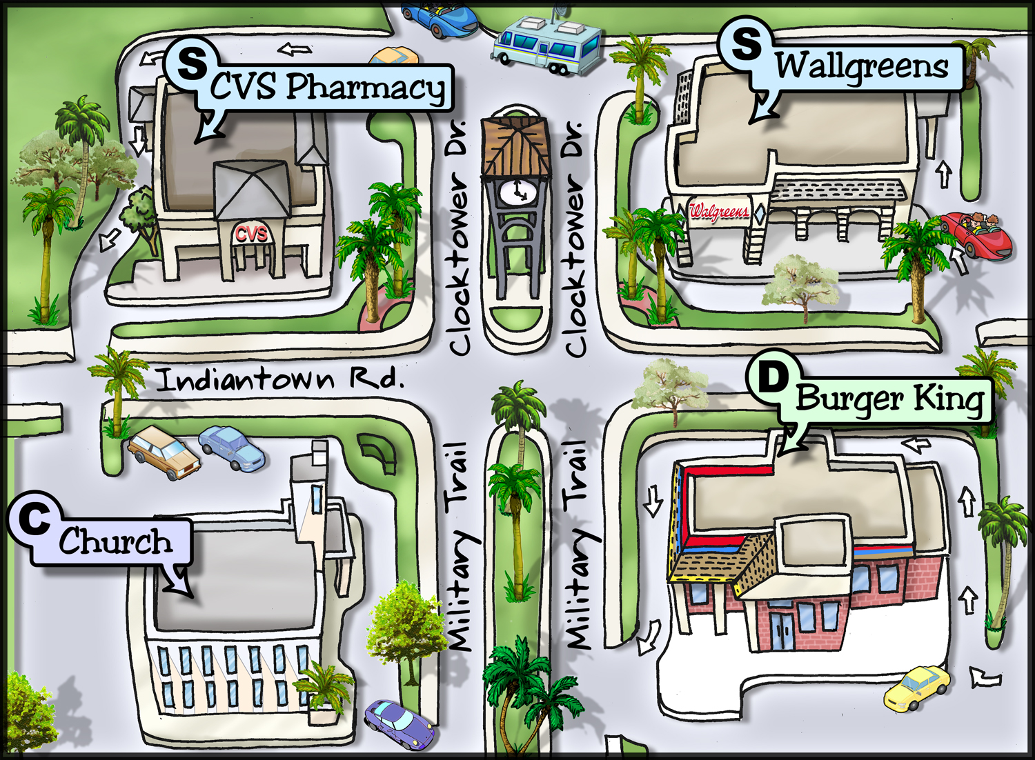 Cartoon Maps And Caricature Maps — Mapco Marketing