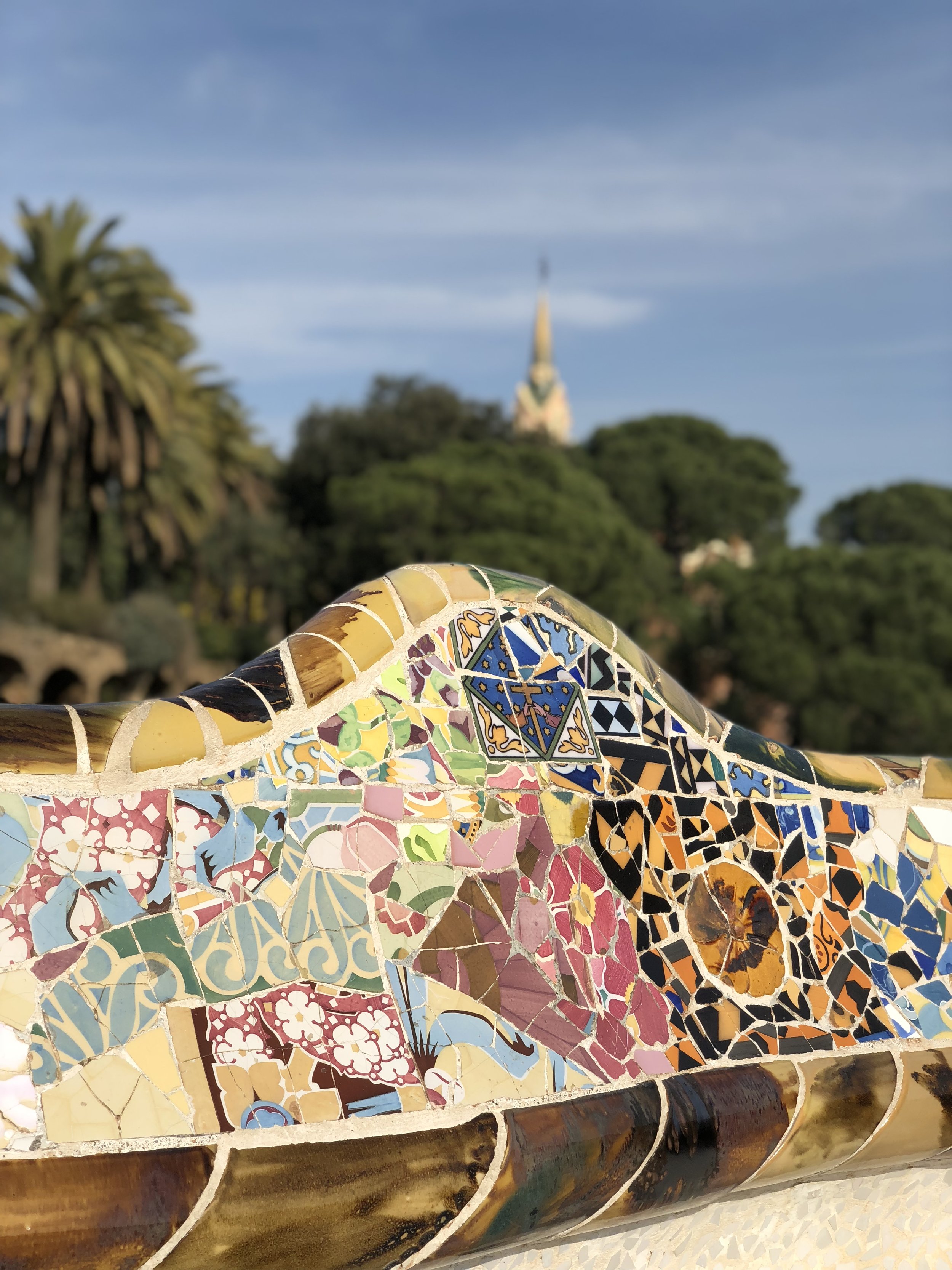 Antonio Gaudi's famous Park Guell in Barcelona, Spain