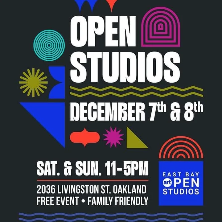 One week until @eastbayopenartstudios 🙌🙌 I'm cooking up some new stuff just for this--swipe through for some sneak perks!

Don't miss out&ndash;Mark your calendars for Dec 7-8 for @eastbayopenartstudios 📢 calendar

2036 Livingston St, Oakland
Sat 