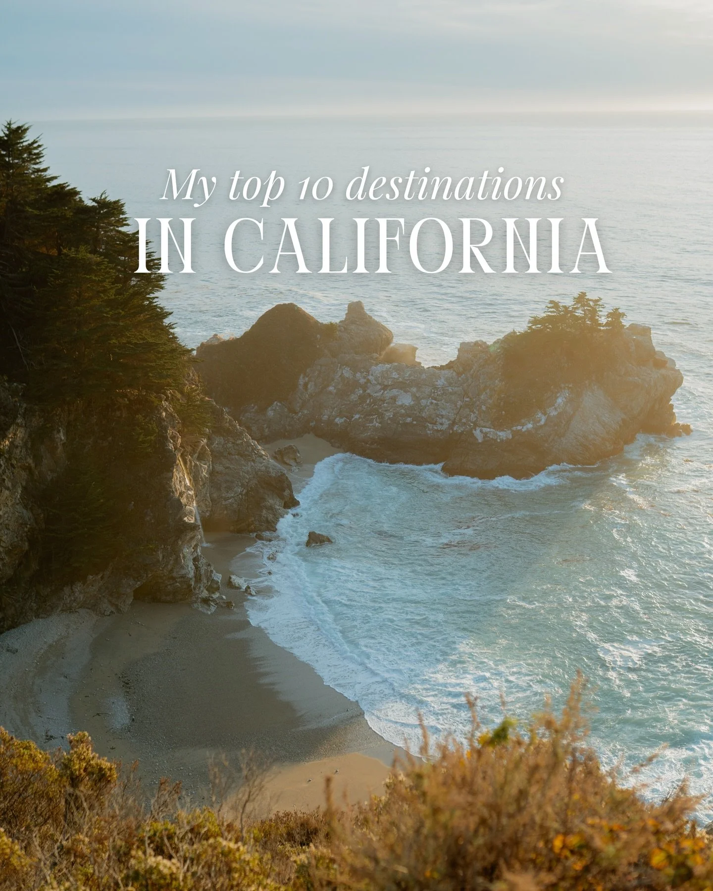 Save this for your California road trip &mdash; the best destinations in the Golden State 🌞🌅

Follow @sarowly for part two 📌

California is packed with dreamy, diverse landscapes &mdash; from rugged cliffs and sandy beaches to towering redwoods an