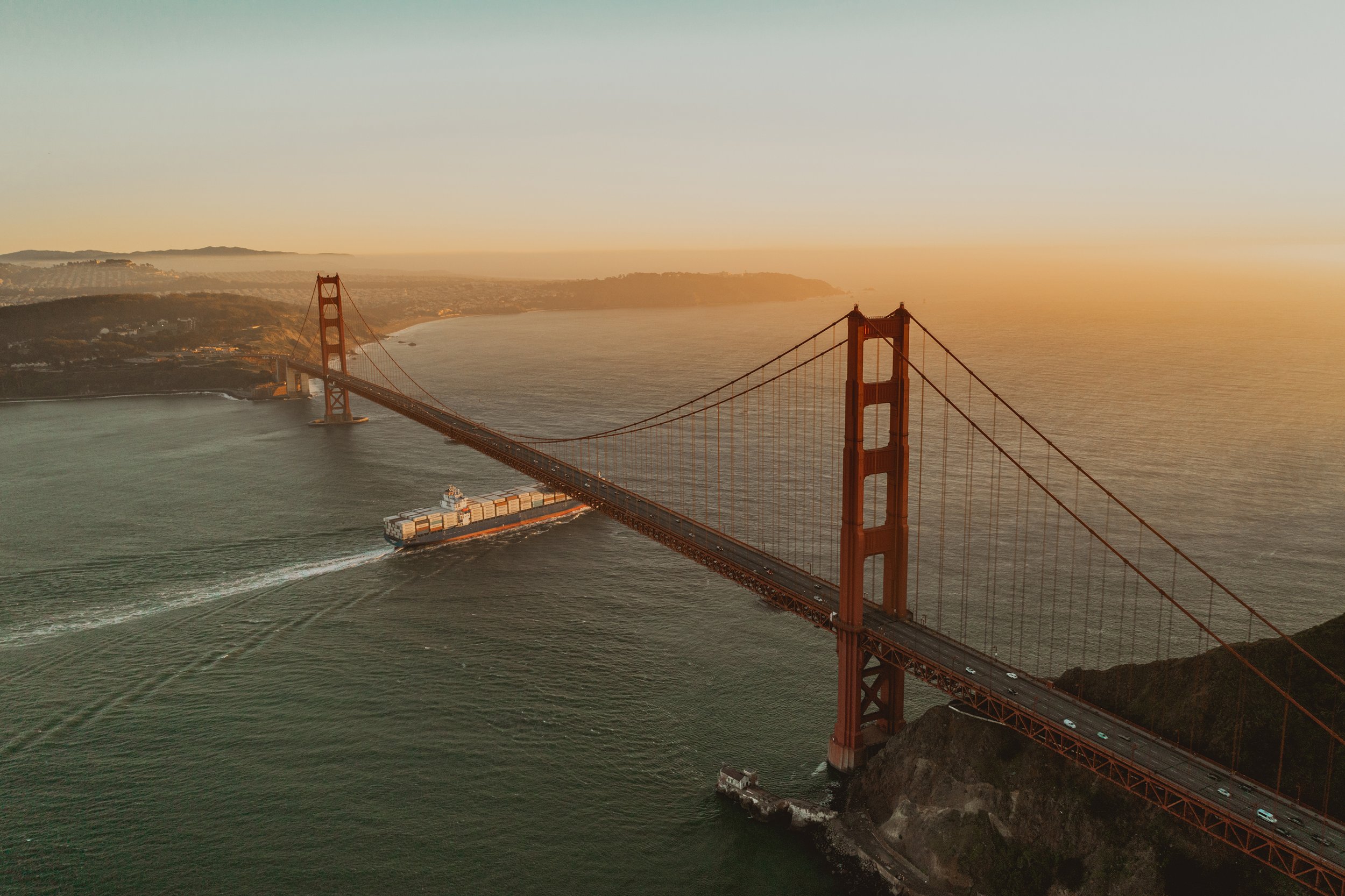 Golden Gate Bridge at Sunset - San Francisco California