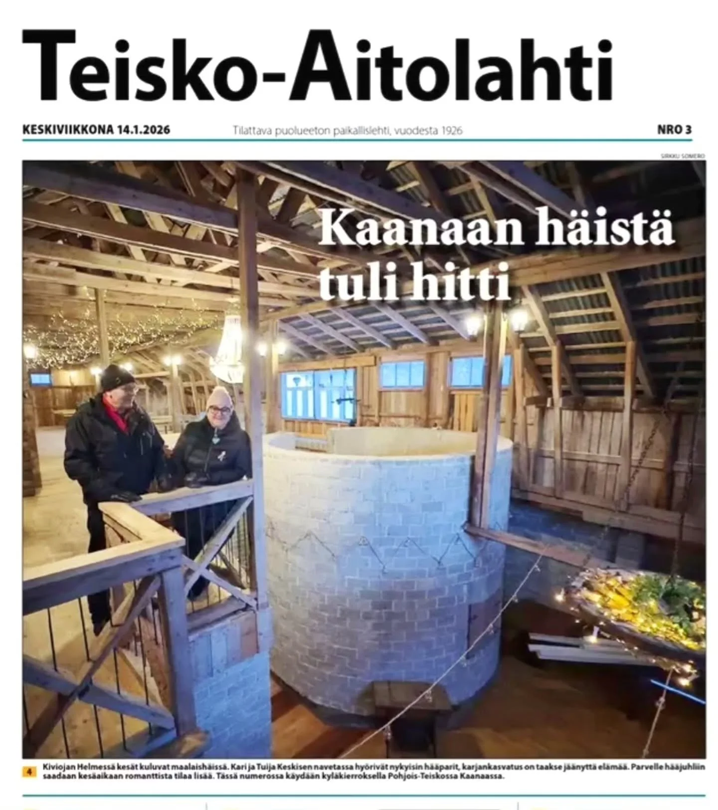 Teisko Aitolahti lehden ja Ruovesilehden toimittaja k&auml;vi kyl&auml;ss&auml; ja teki meist&auml; jutun 🙂
Juttu on luettavissa my&ouml;s Ruovesi-lehden nettiversiosta 🙂

@ruovesilehti 
@sirkkusc 

#kiviojanhelmi #juhlanavetta #tampere #teisko