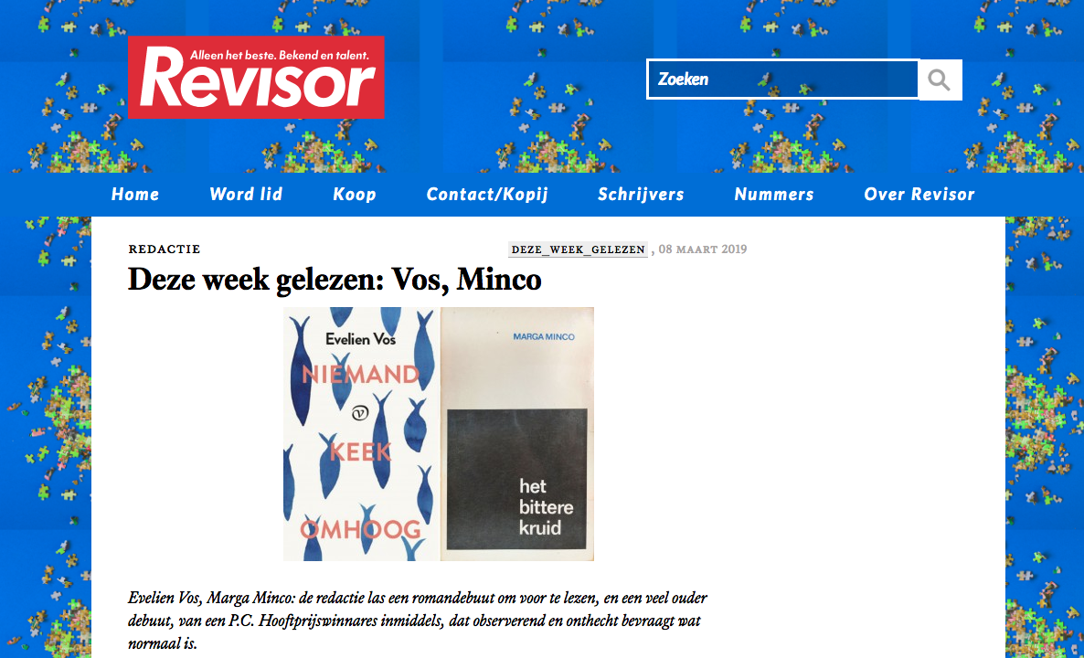 8 maart: Recensie op Revisor.nl