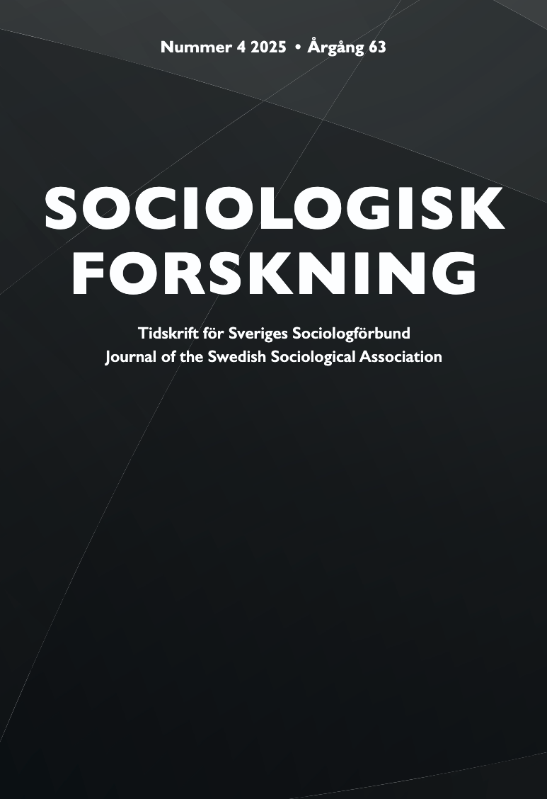 Sociologisk Forskning nr. 4 år 2025