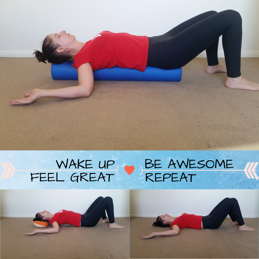 Supine chest opening stretch - feel great in between yoga or