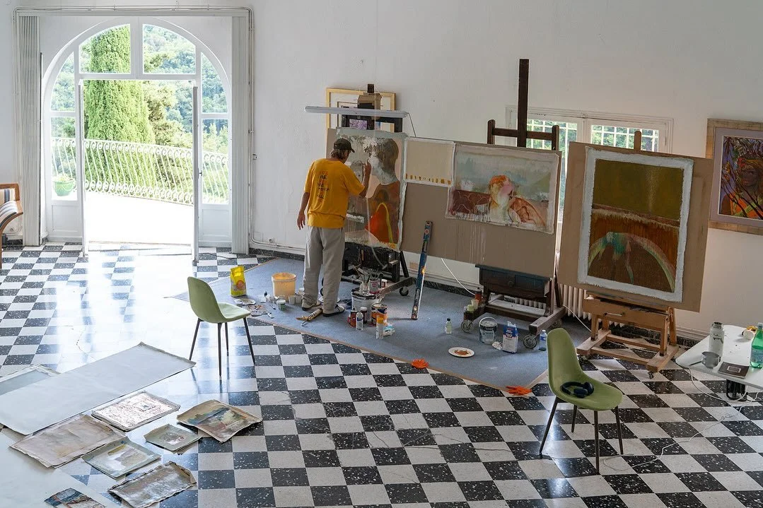 Casey Bolding working towards his upcoming show in Madrid @cschnabel @villamagdalena33 
.
.
.
#caseybolding #castelcaramel