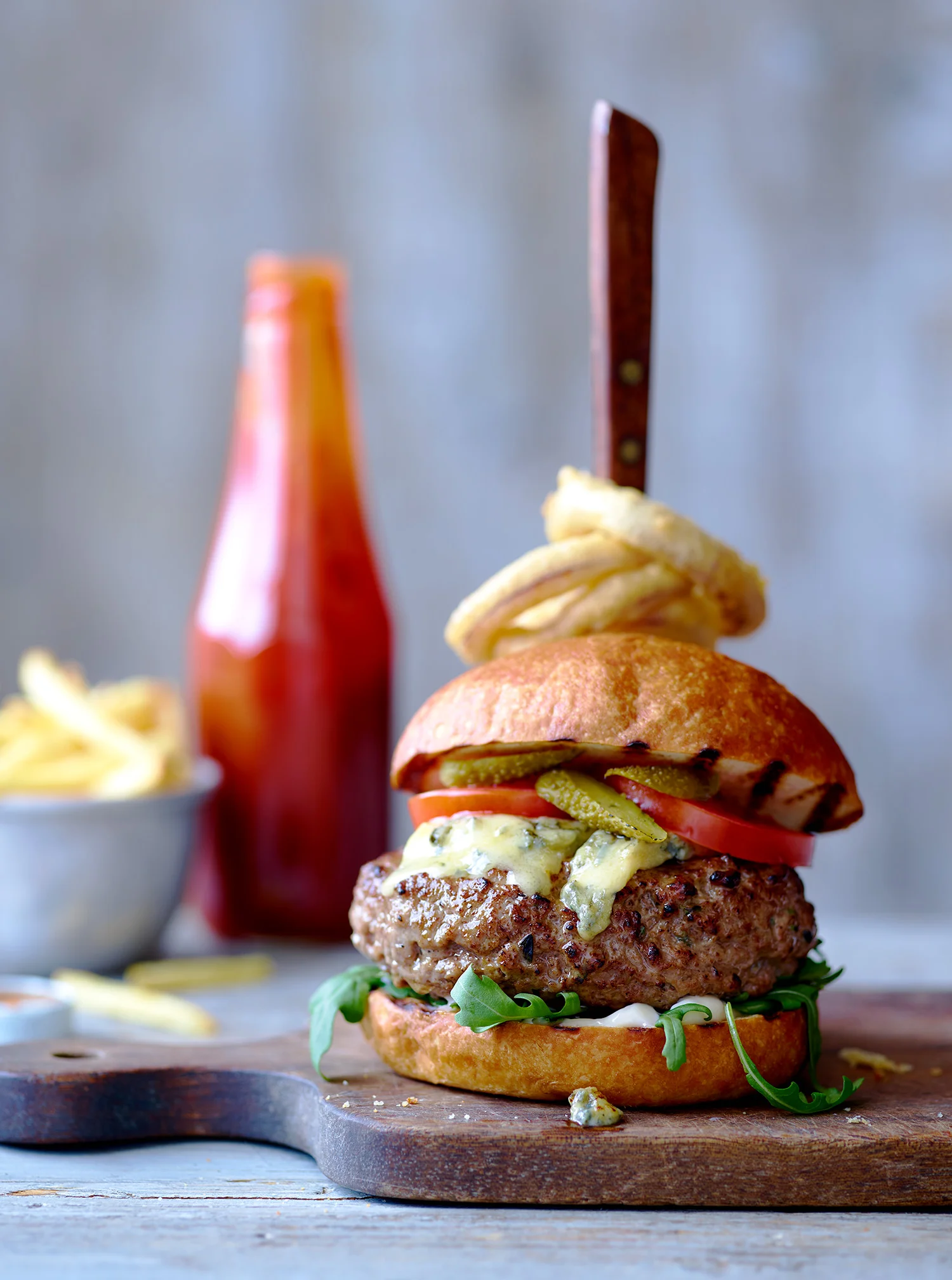 blue cheese burger