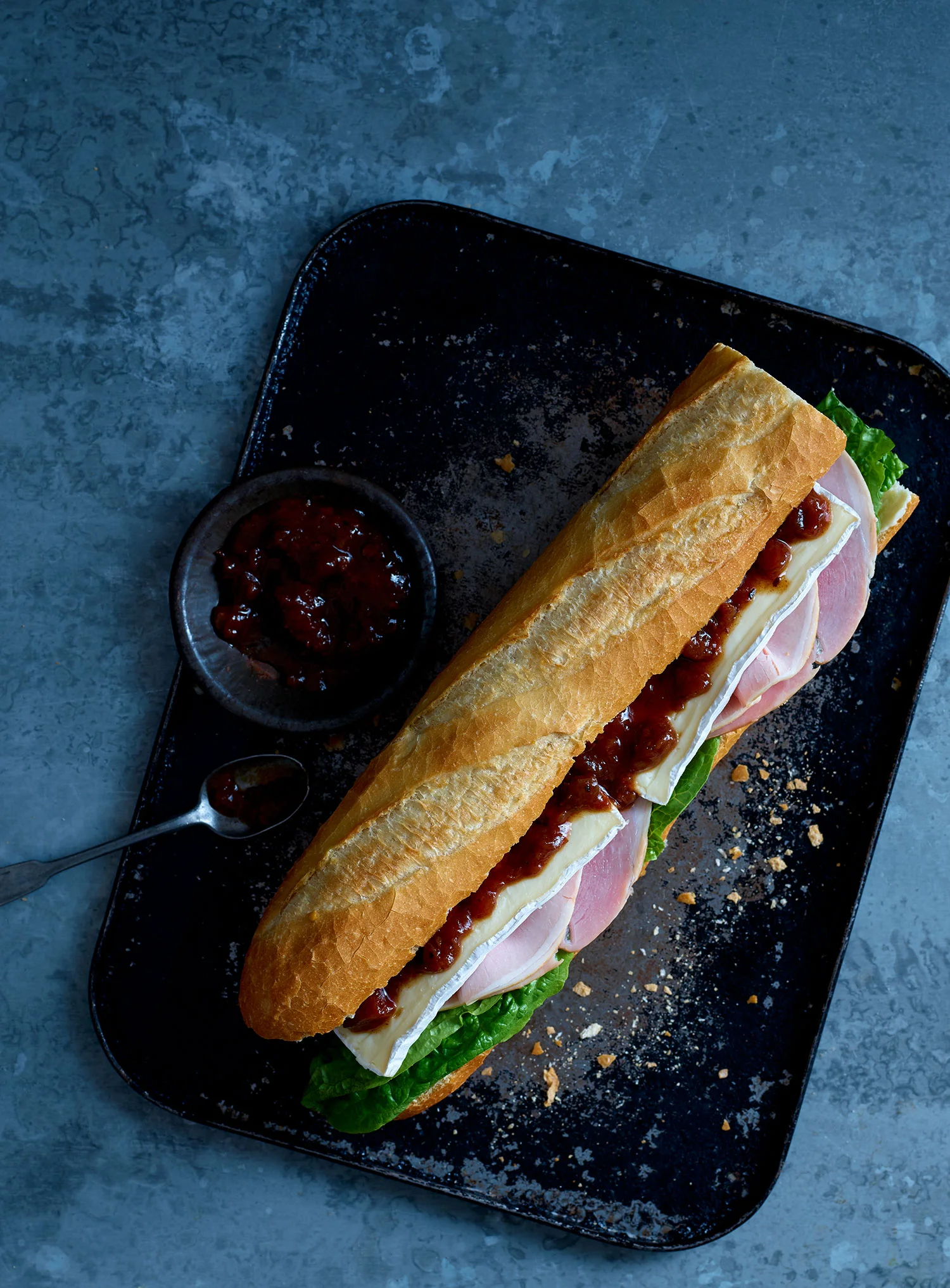 brie and ham baguette