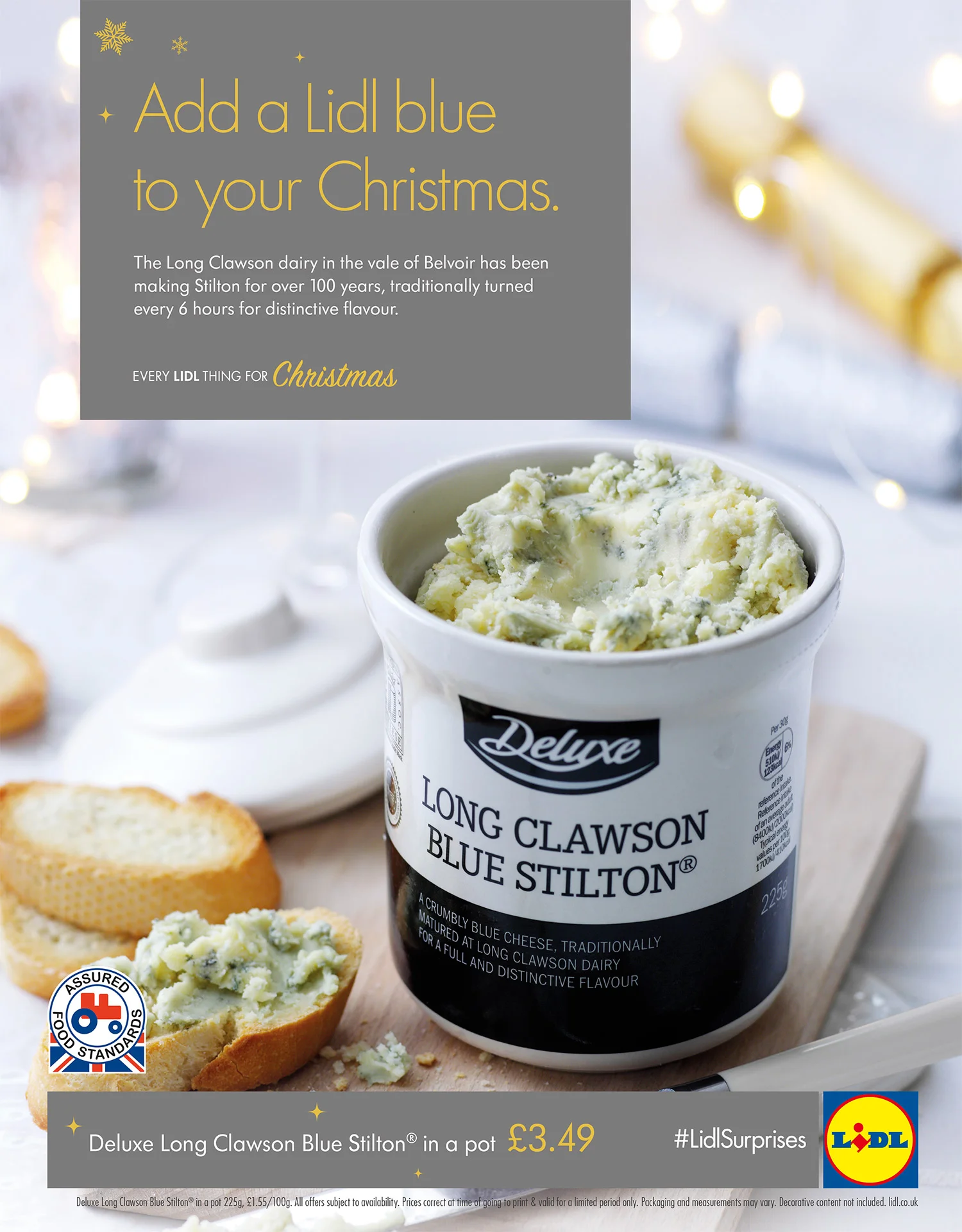 lidl blue stilton advertising