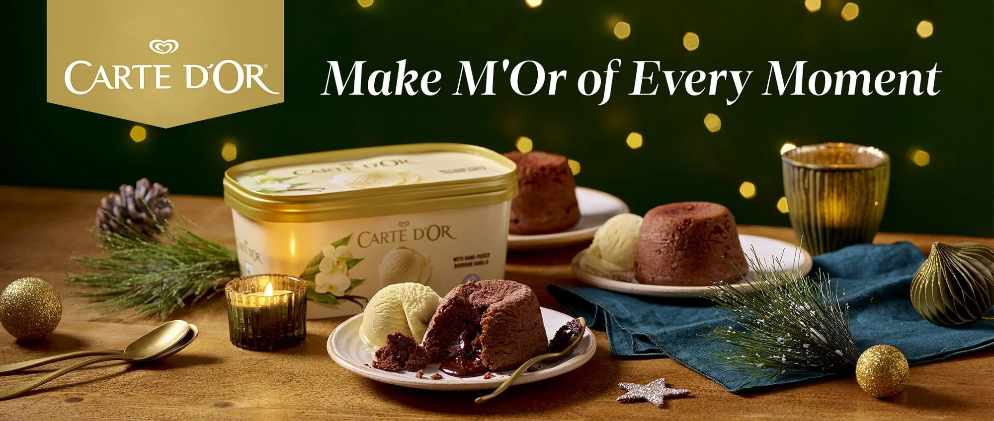 Carte D'Or Vanilla Ice Cream with Chocolate Fondant