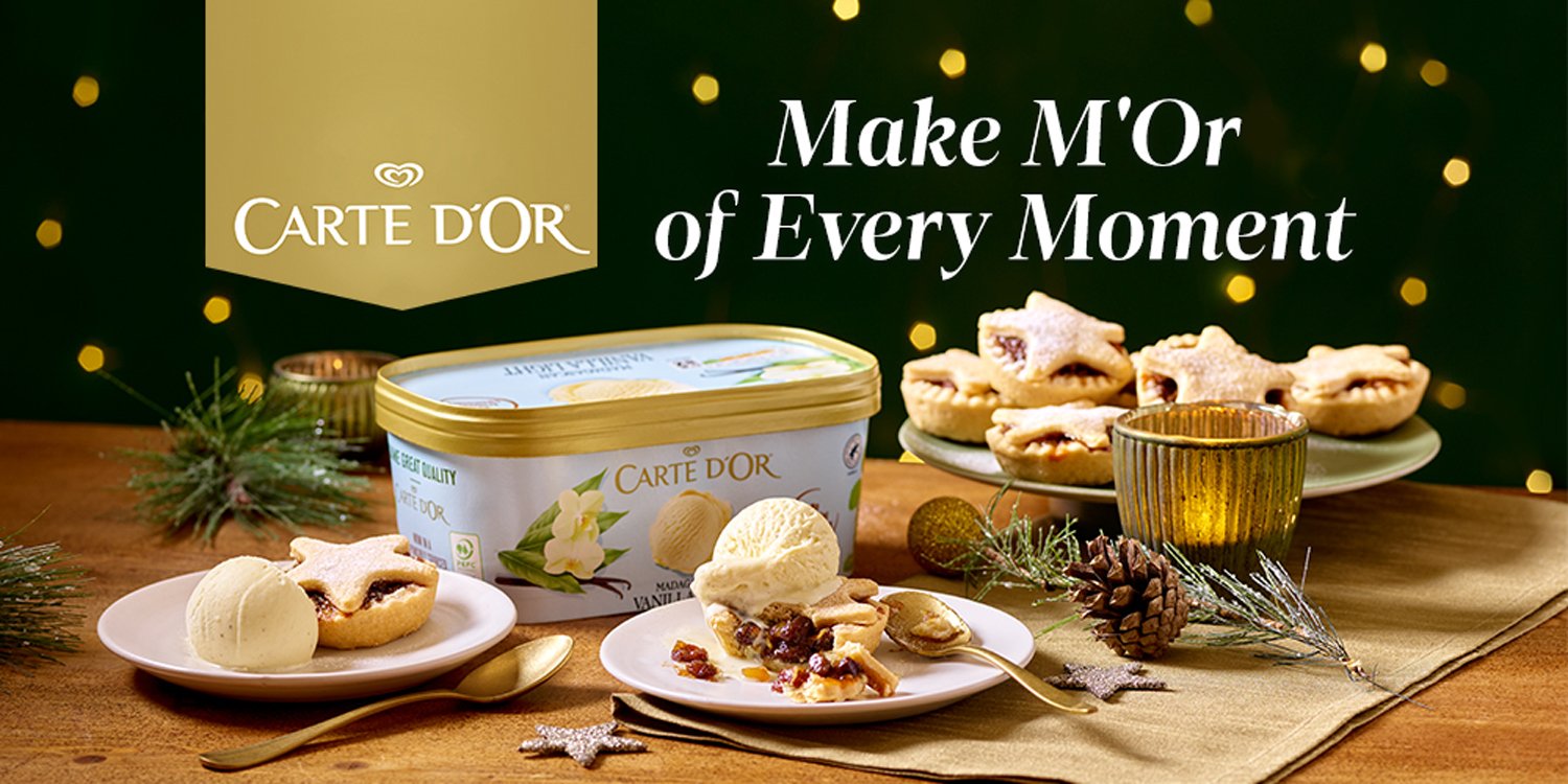 Carte D'Or Mince Pies and Ice Cream