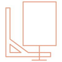 Free Standing The screen will hold it’s secure position without the use of brakes or additional fixings.