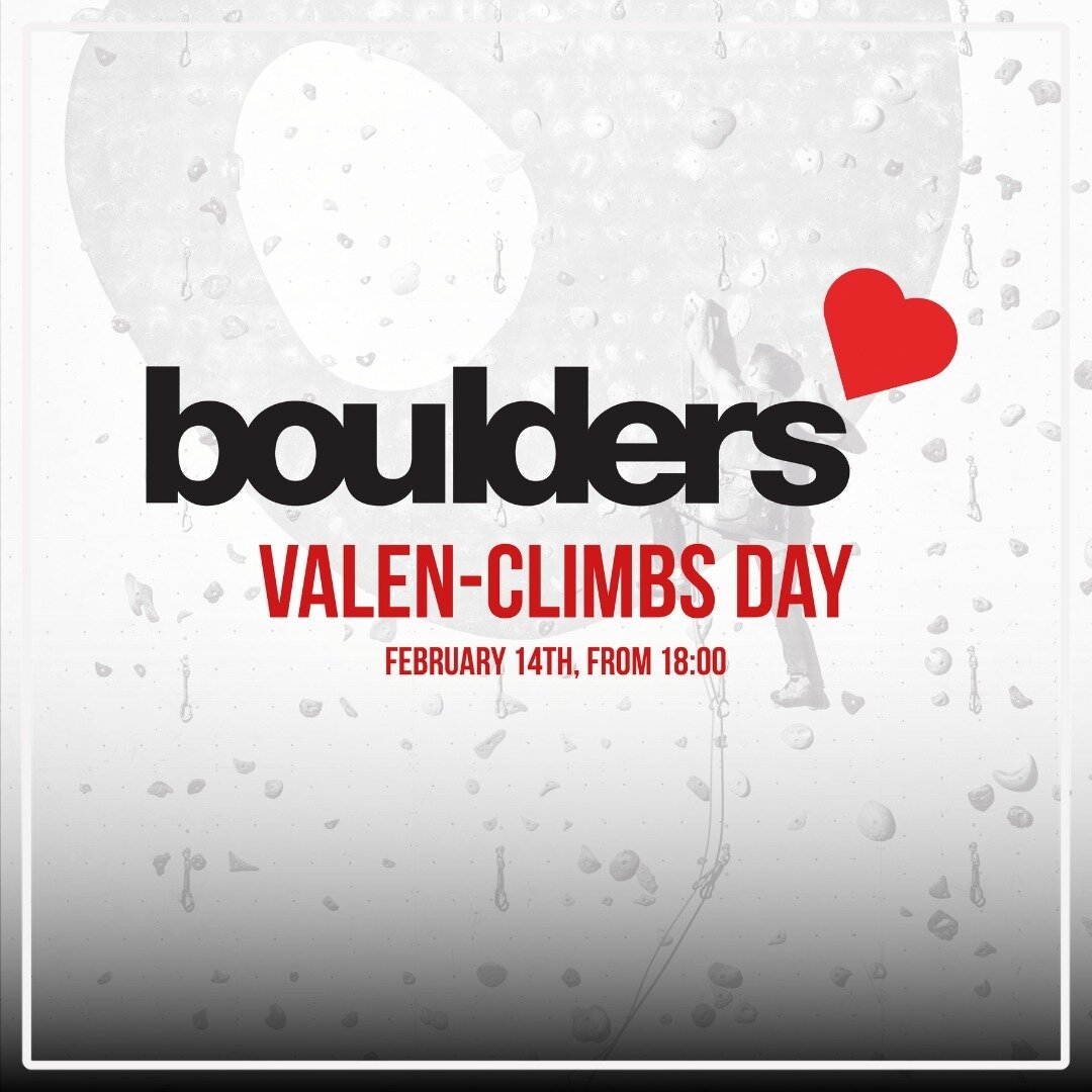 Valen-Climbs Day is back at Newport Road

Join us on Wednesday for a romance-free way to celebrate February 14th, and find some new climbing partners along the way! 

Grab yourself a wristband on your way in to let the world know whether you're looki