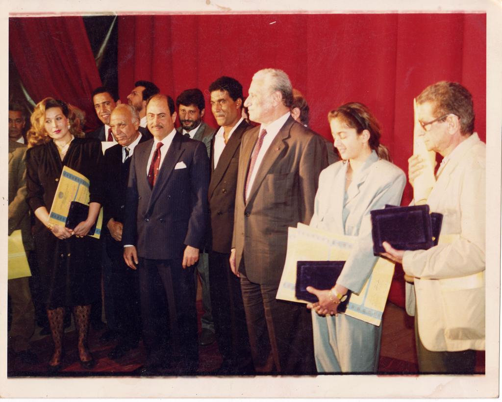 AbdelBaky at the Cairo International Film Festival with many stars of which including legendary director Youssef Chahine, and esteemed actor Ahmed Zaki