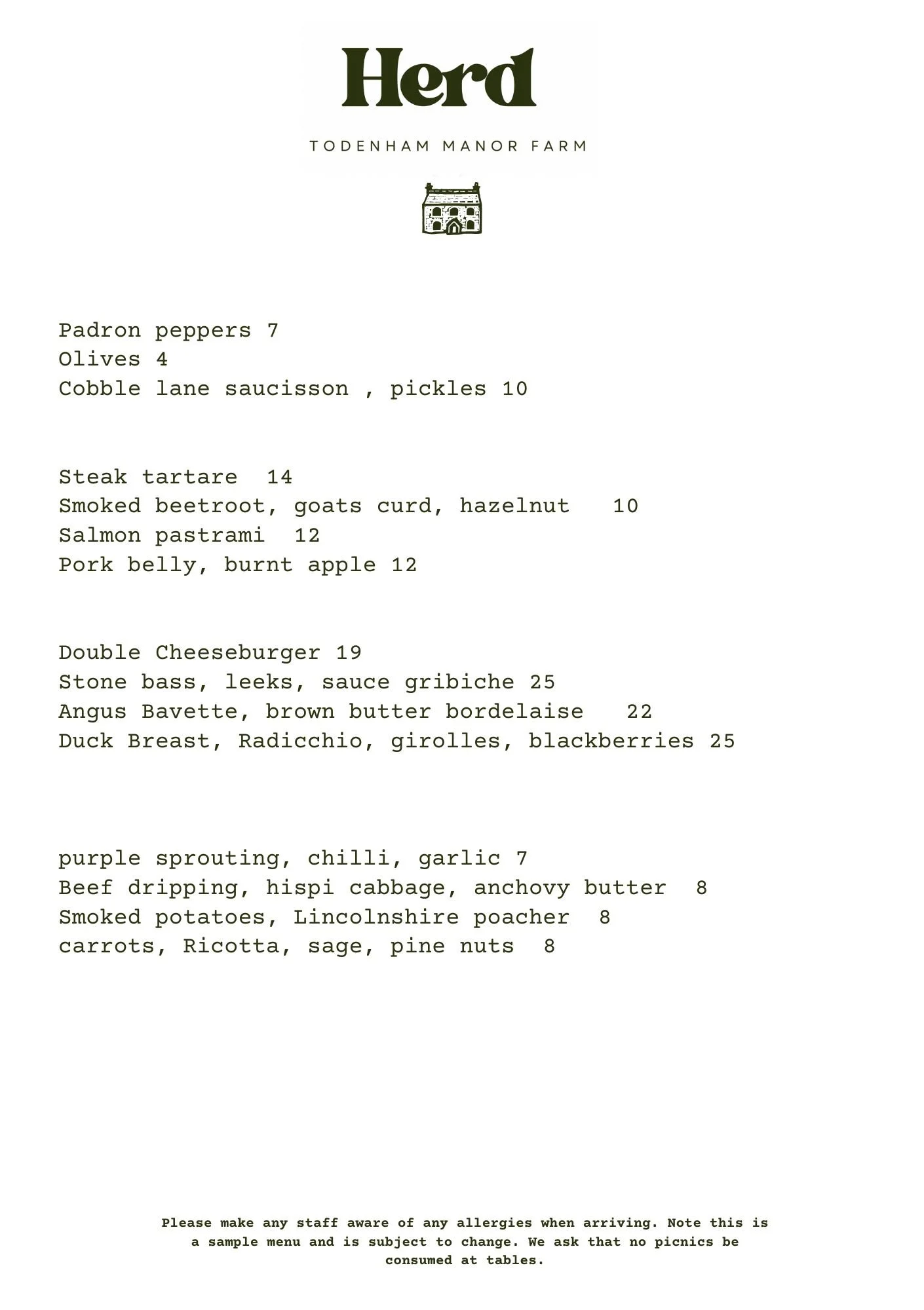 Heard Menu.pdf Cotswold Restaurant - Visit HERD a Farm-to-Table restaurant