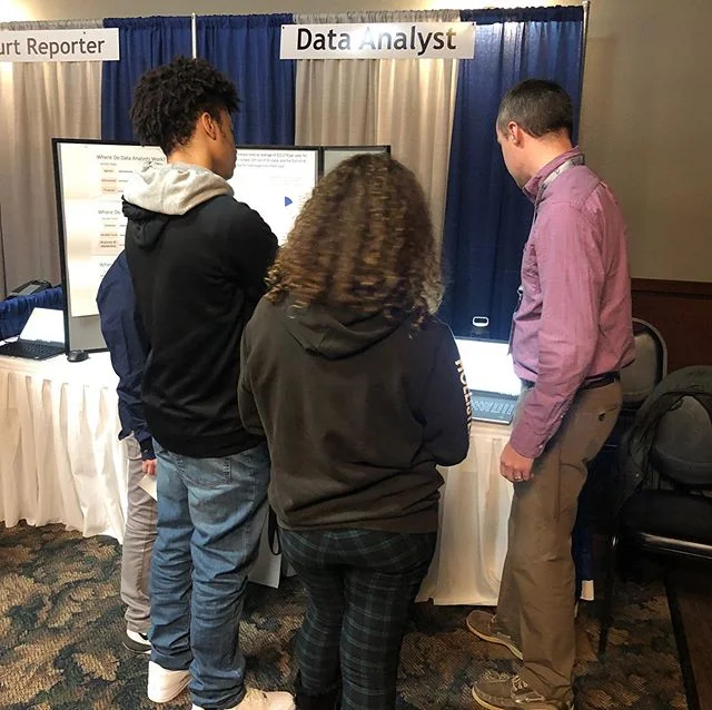 We had a great time volunteering at the See Your Future Expo! This great event gives @racineunified first year students the opportunity to learn about the different jobs available around Racine! Students have the opportunity to engage with businesses and learn more about the pathways to positions they are interested in!