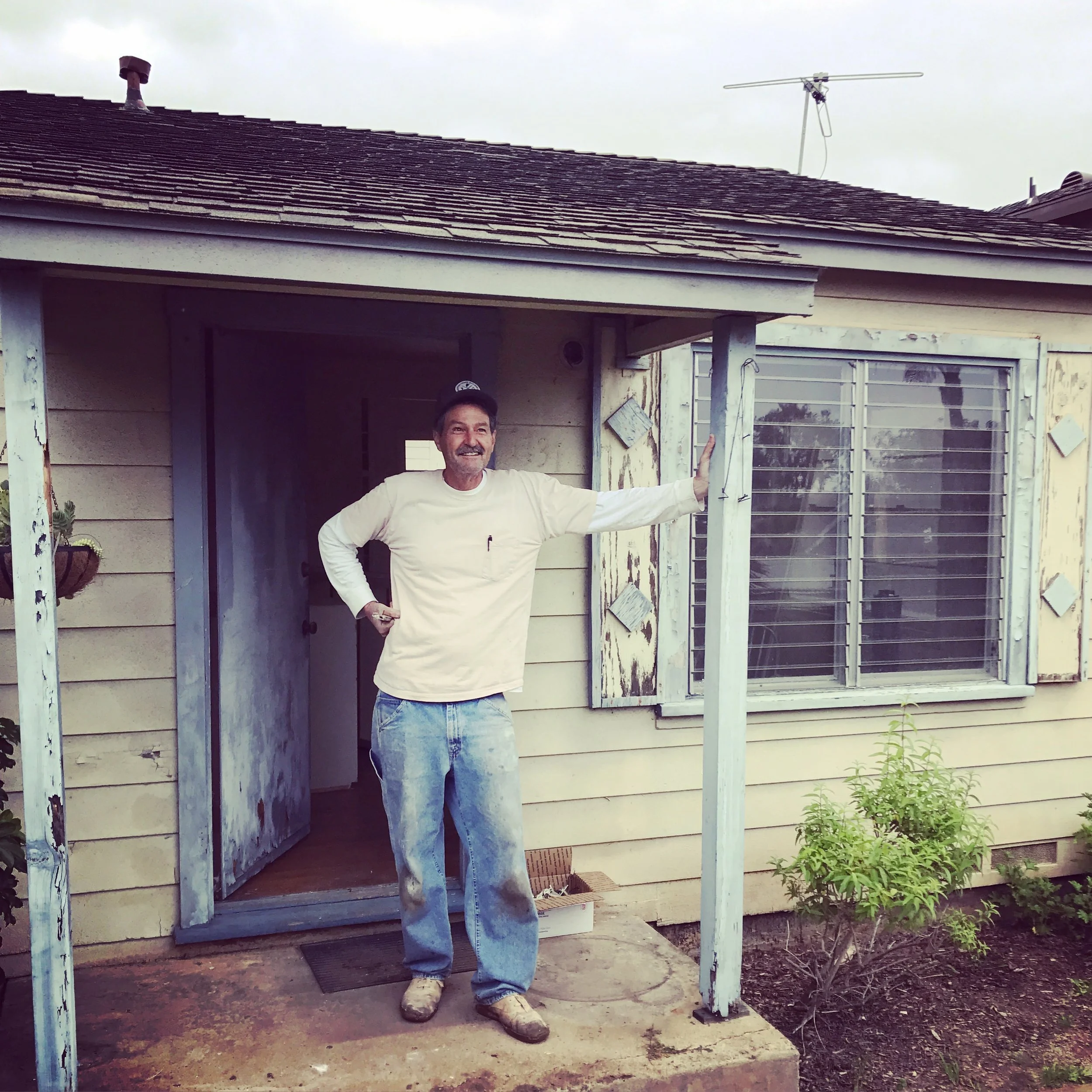 Mr. Mark bidding farewell to his old home…