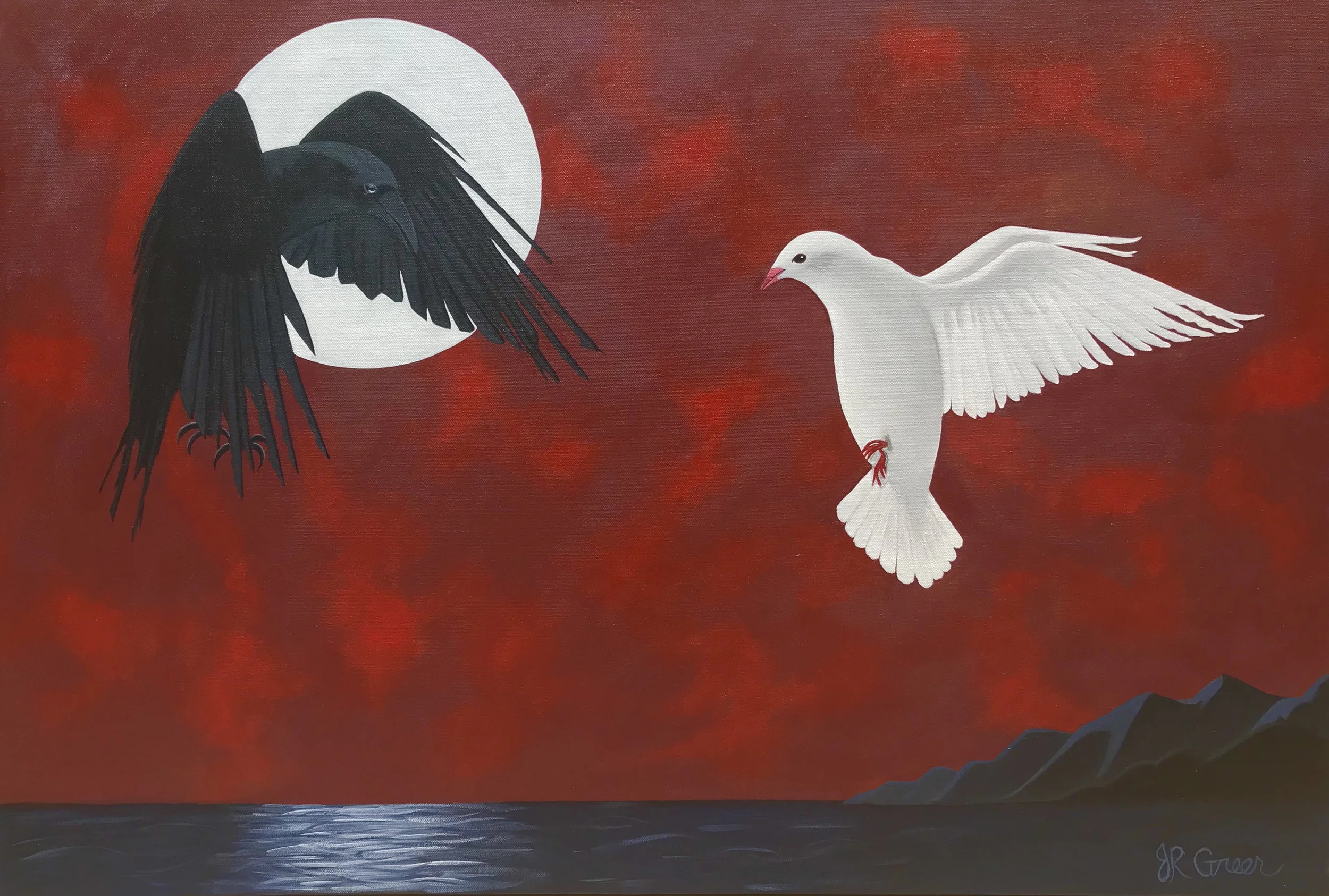 A Raven and a Dove - Taijitu