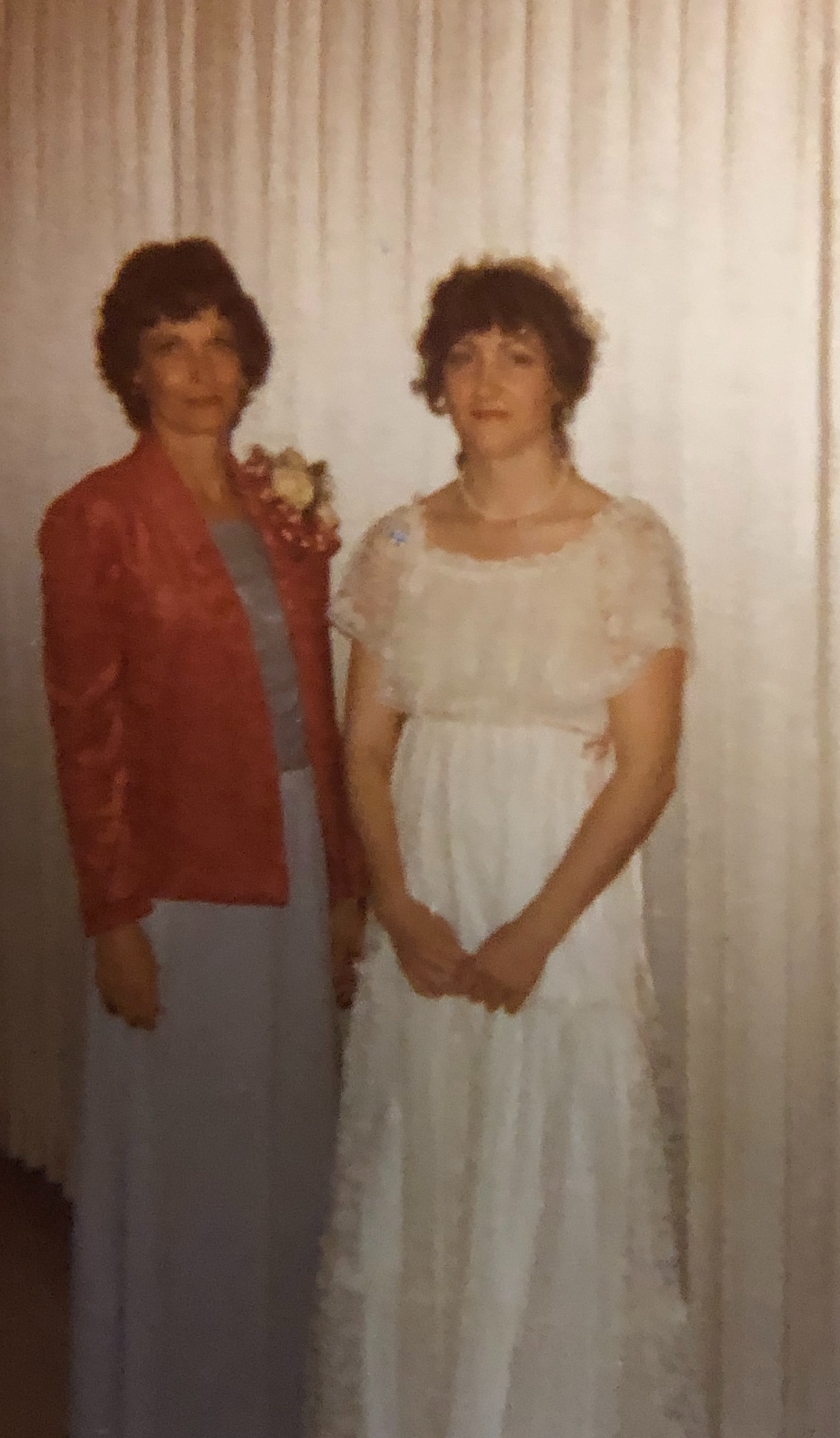 Mom and I on the day of my first wedding