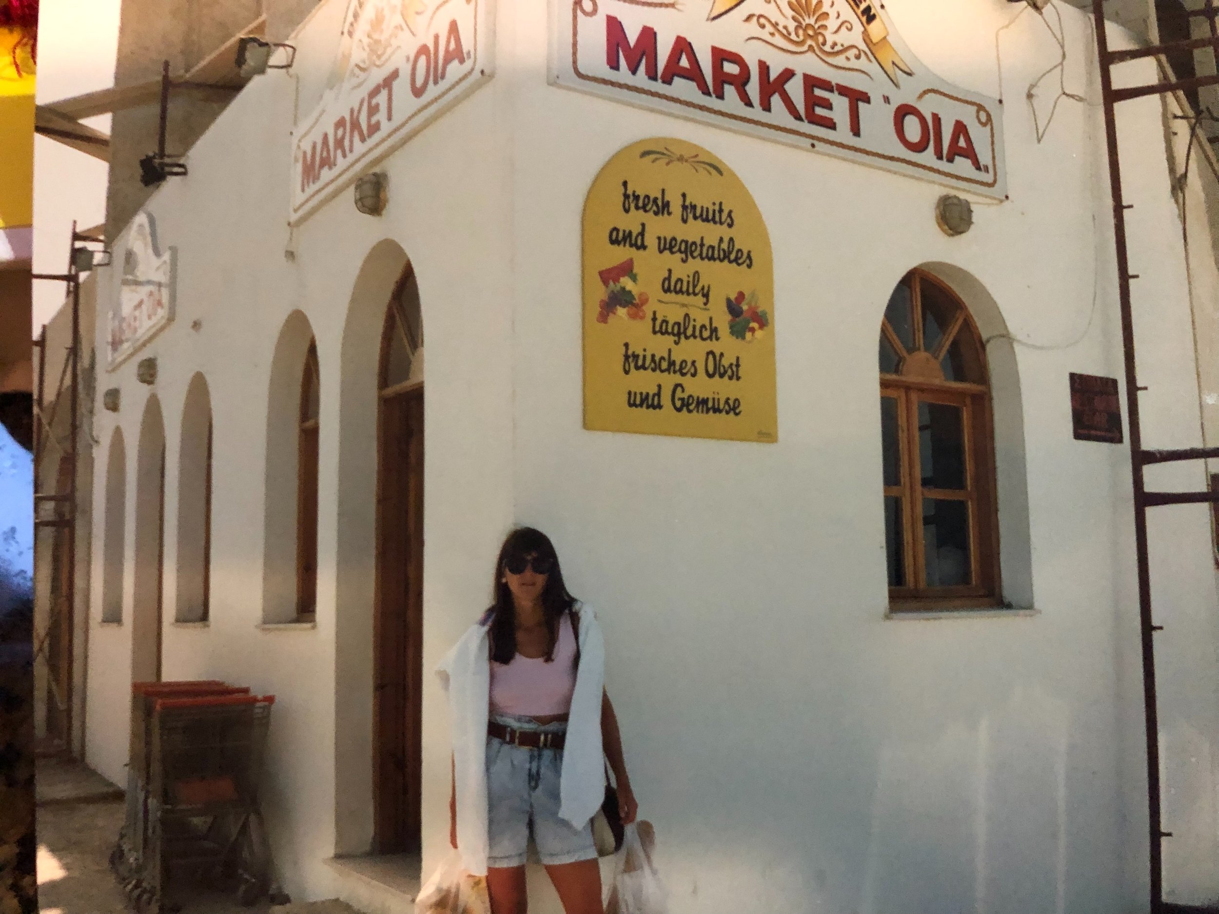 Getting groceries in Greece