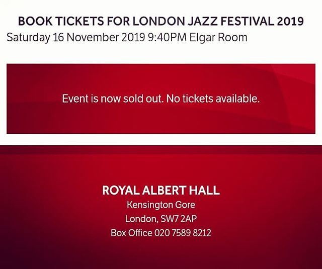 London Jazz Festival show is now sold out!
@londonjazzfest @royalalberthall 
#alvorada #choro #chorinho #soldout #fullhouse #fullybooked #jazzfestival #jazz #newmusic #lateshow