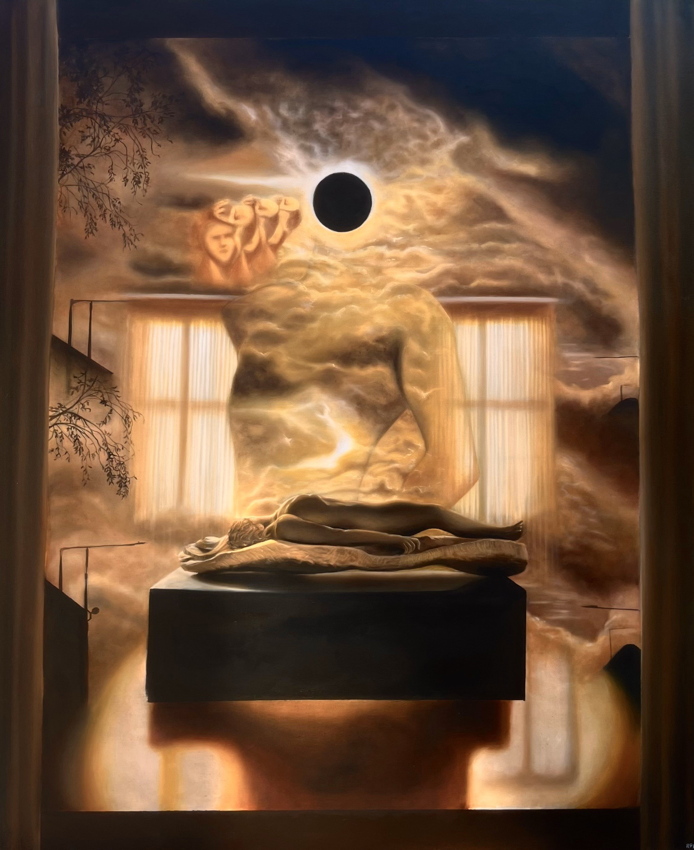 Black Sun (Sol Nigredo) (2023) Oil on Canvas