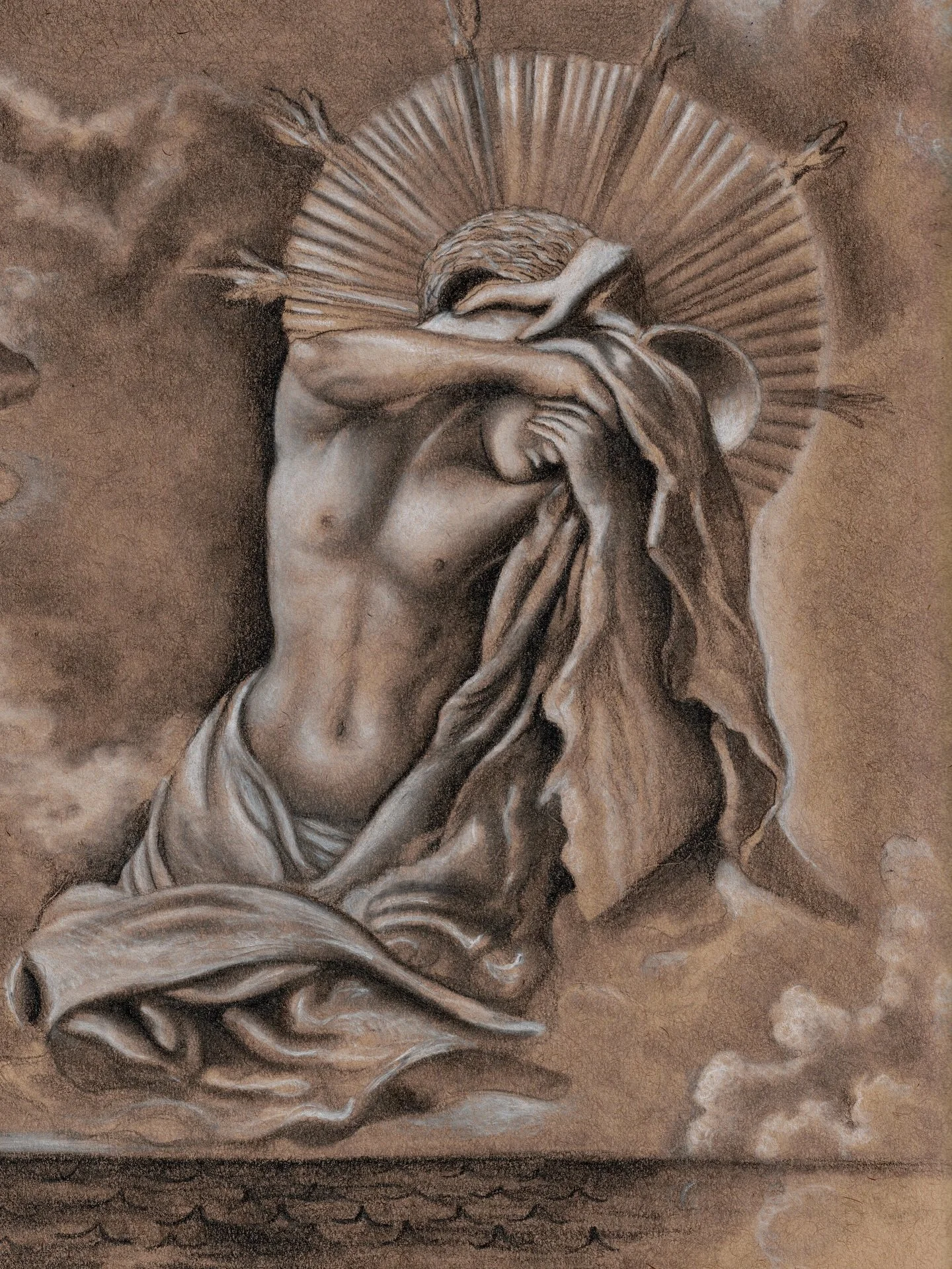 Ocean Inside 🌊
Charcoal and chalk on toned paper, 2026

-

#drawing #charcoaldrawing #sketchbook #artist #artwork 

-

figurative drawing, contemporary figurative art, fine art drawing, original artwork, art collectors, emerging artist UK, Mancheste