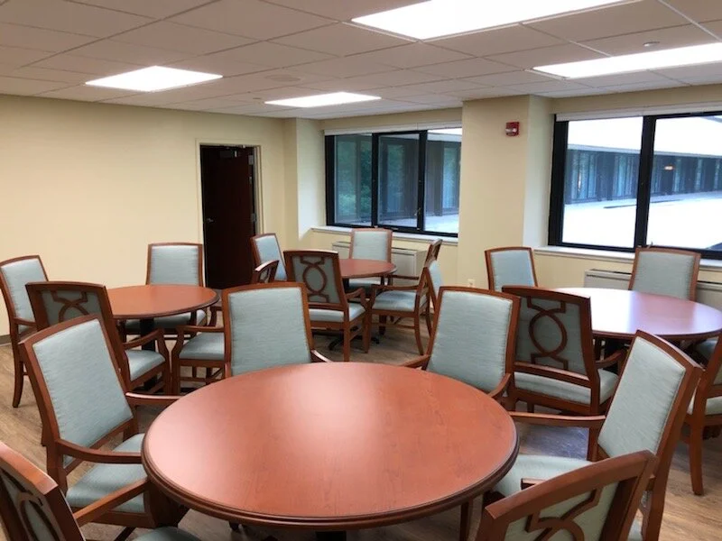   Spencer  Dining Chair  54” Round  High Pressure Laminate Table Top 