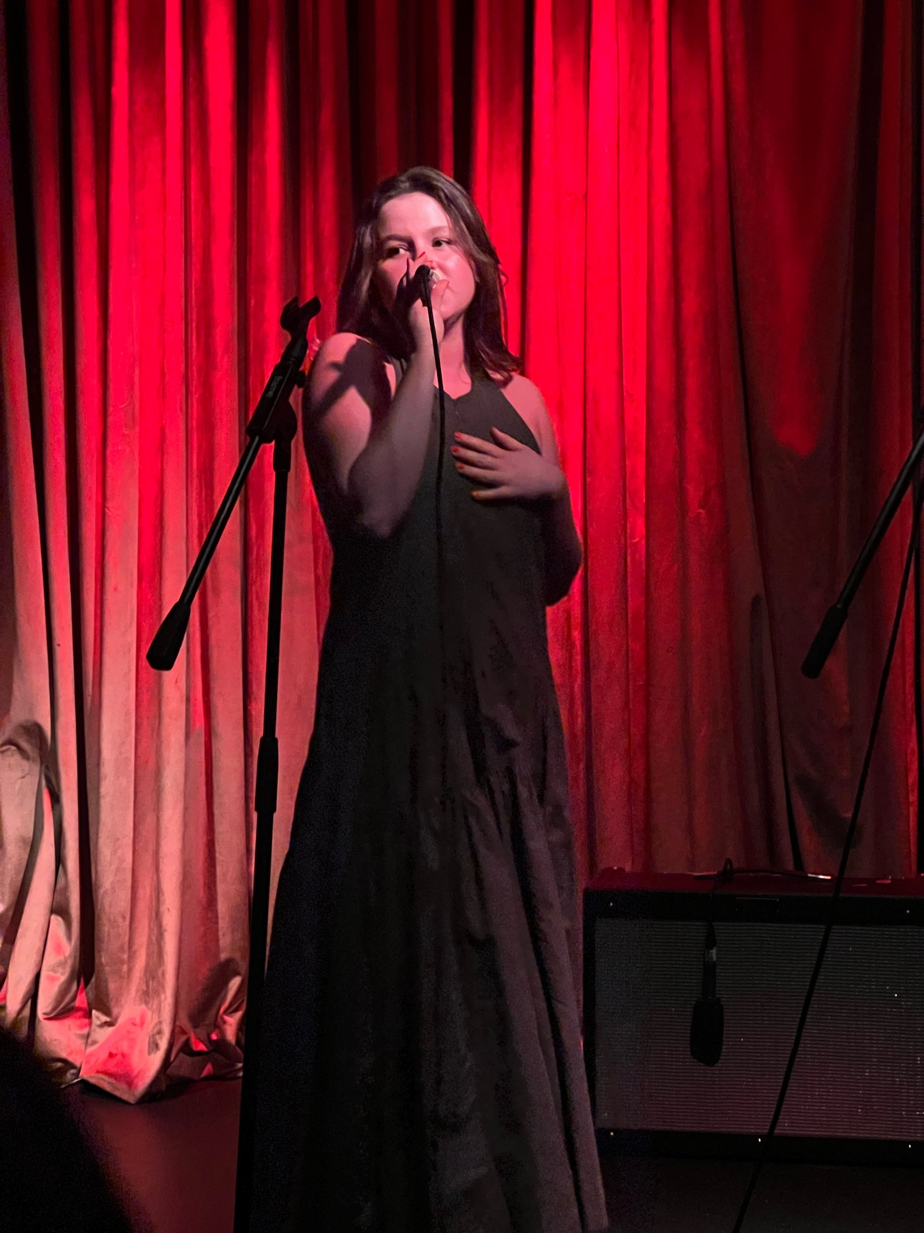 beautiful franny singing on the night we performed nightmare live for the first time