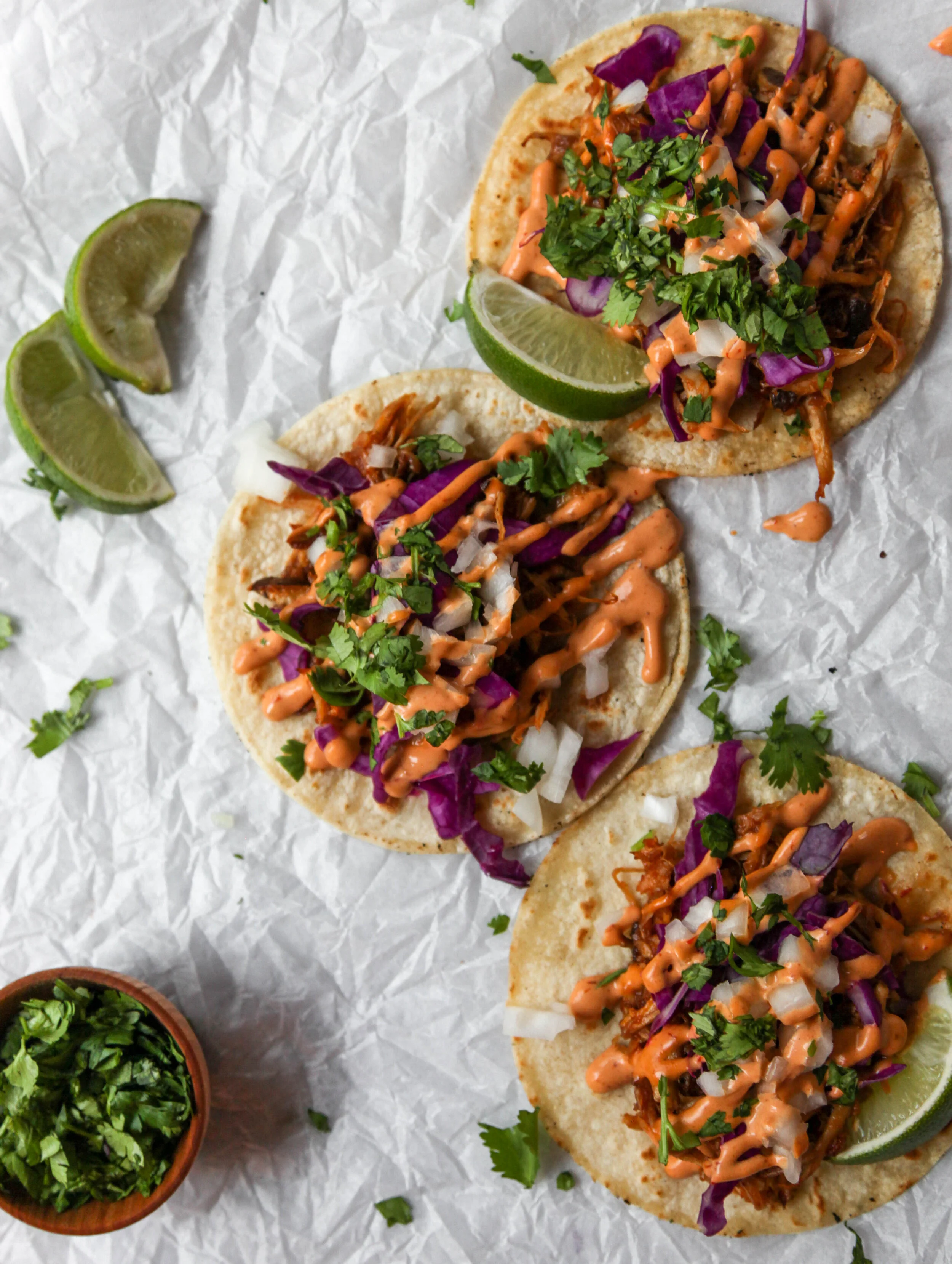 BBQ Pulled Mushroom Tacos