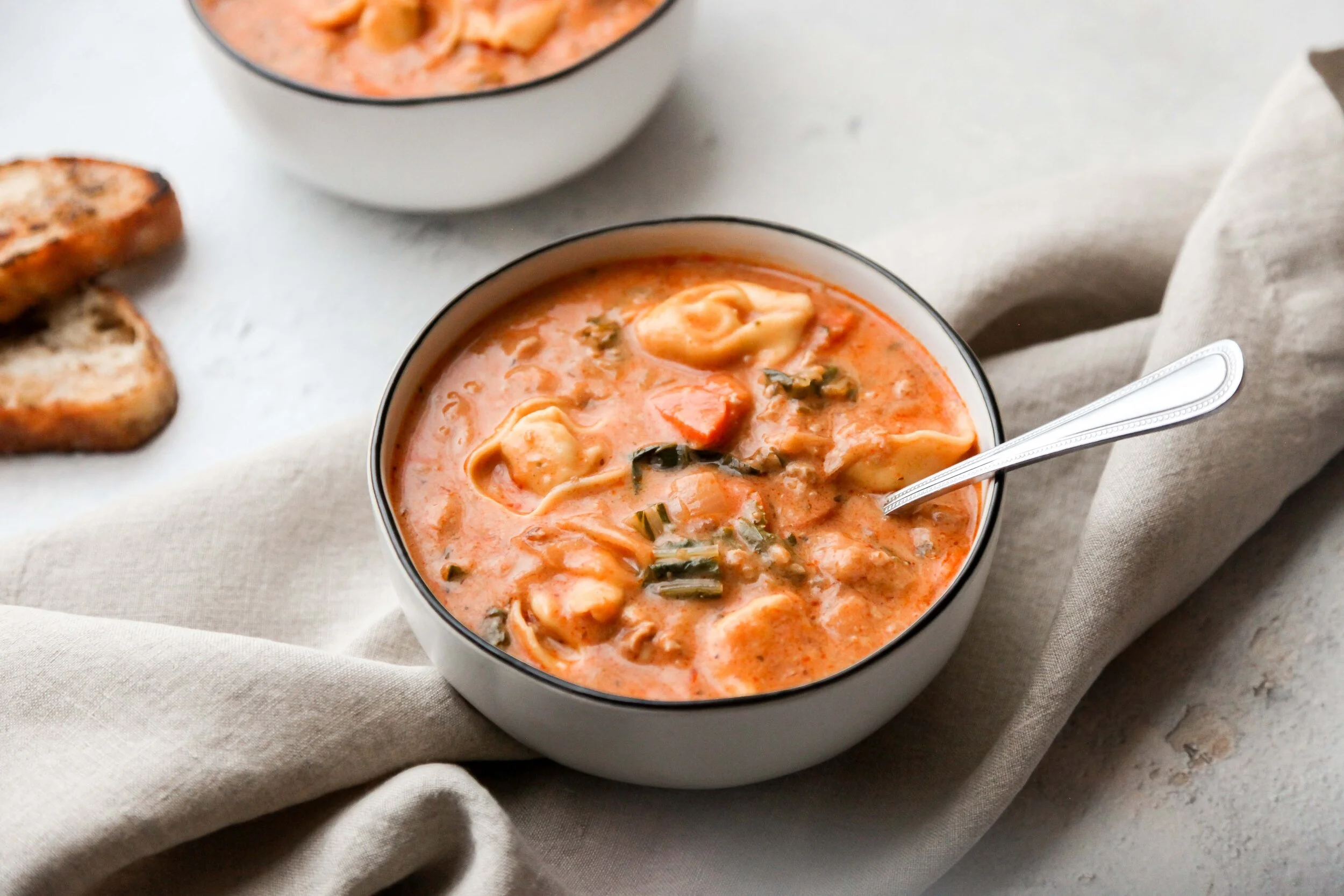 Vegan Sausage Tortellini Soup