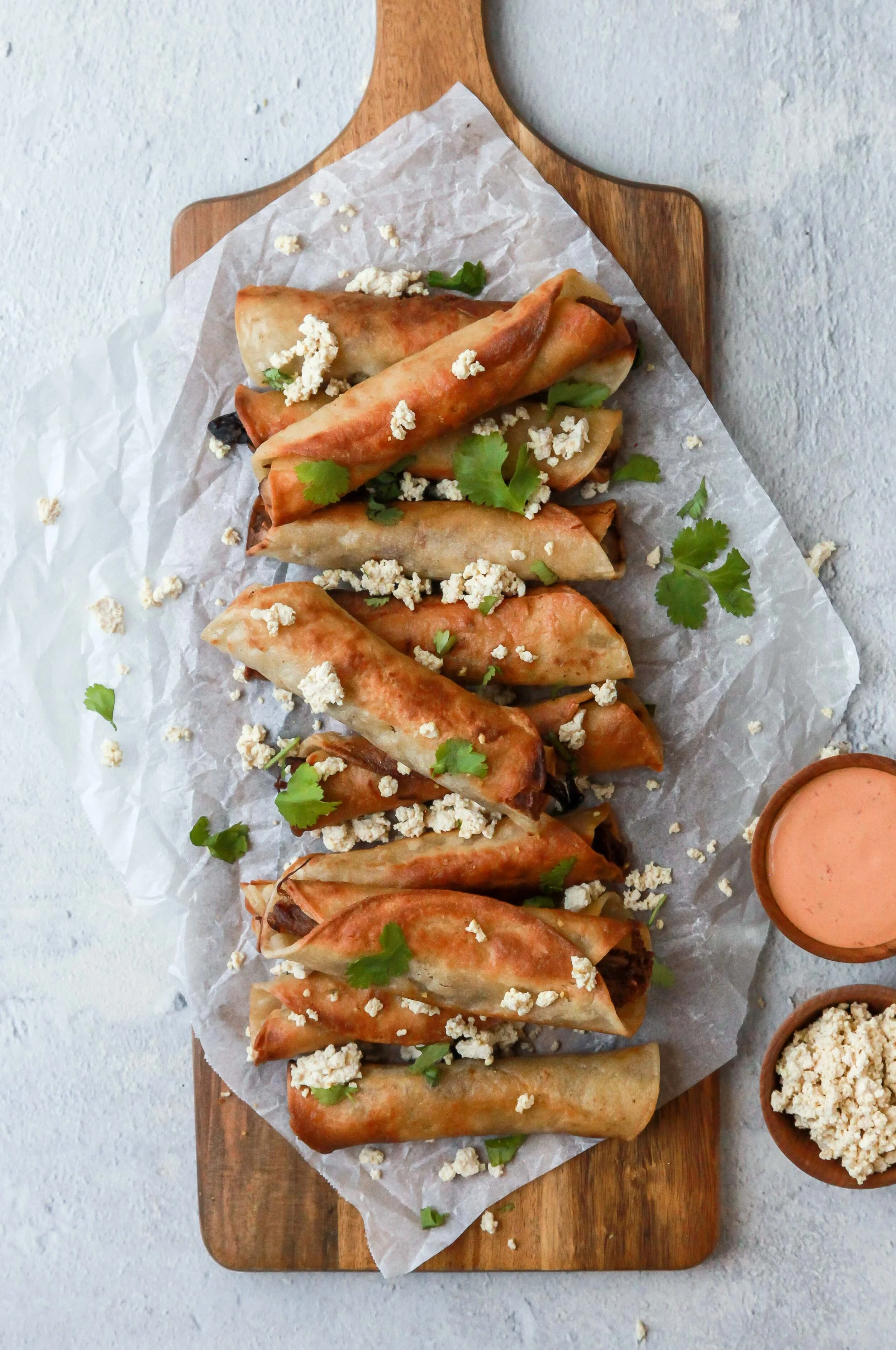 Vegan Pulled Jackfruit Taquitos