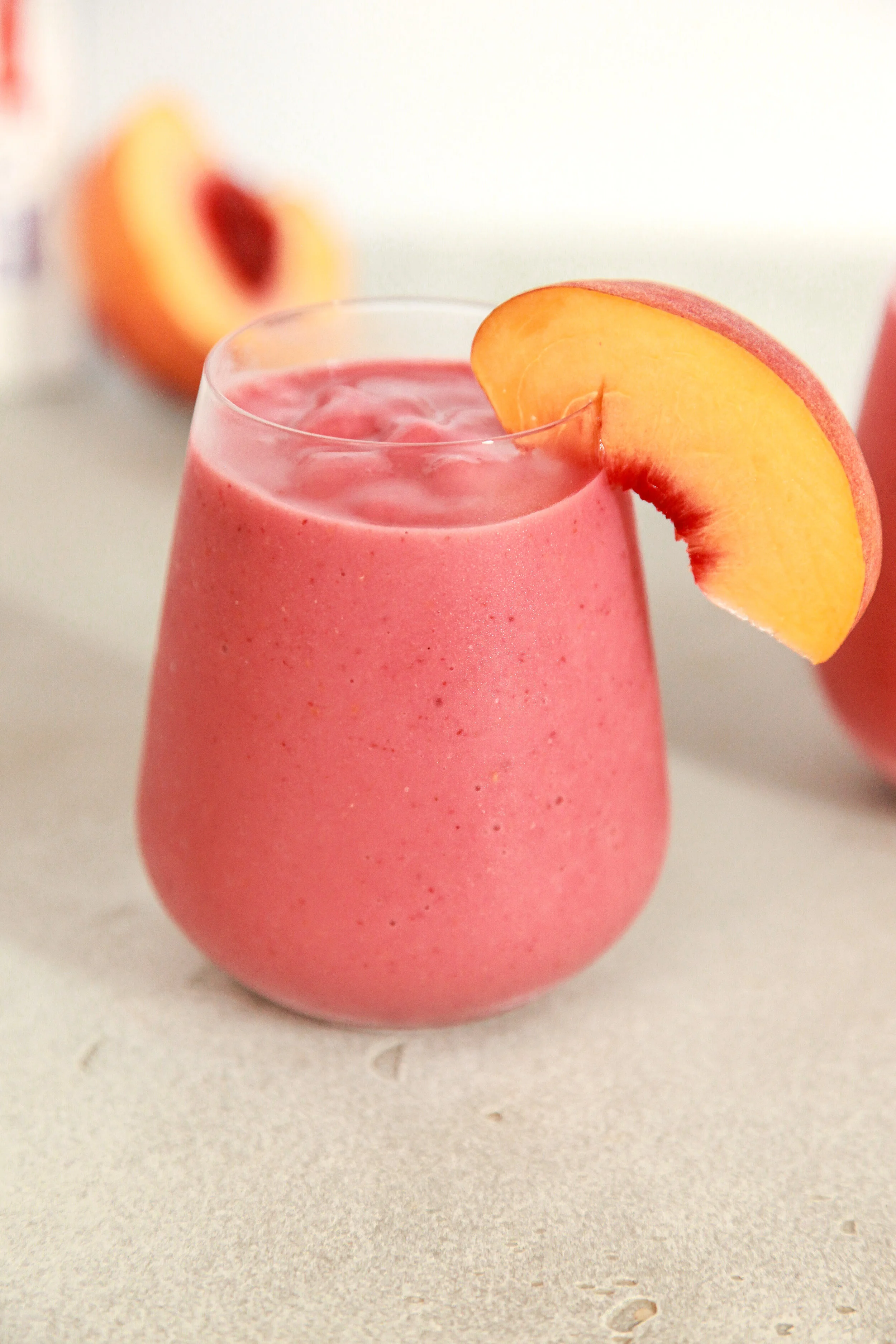 Creamy Raspberry Peach Smoothie