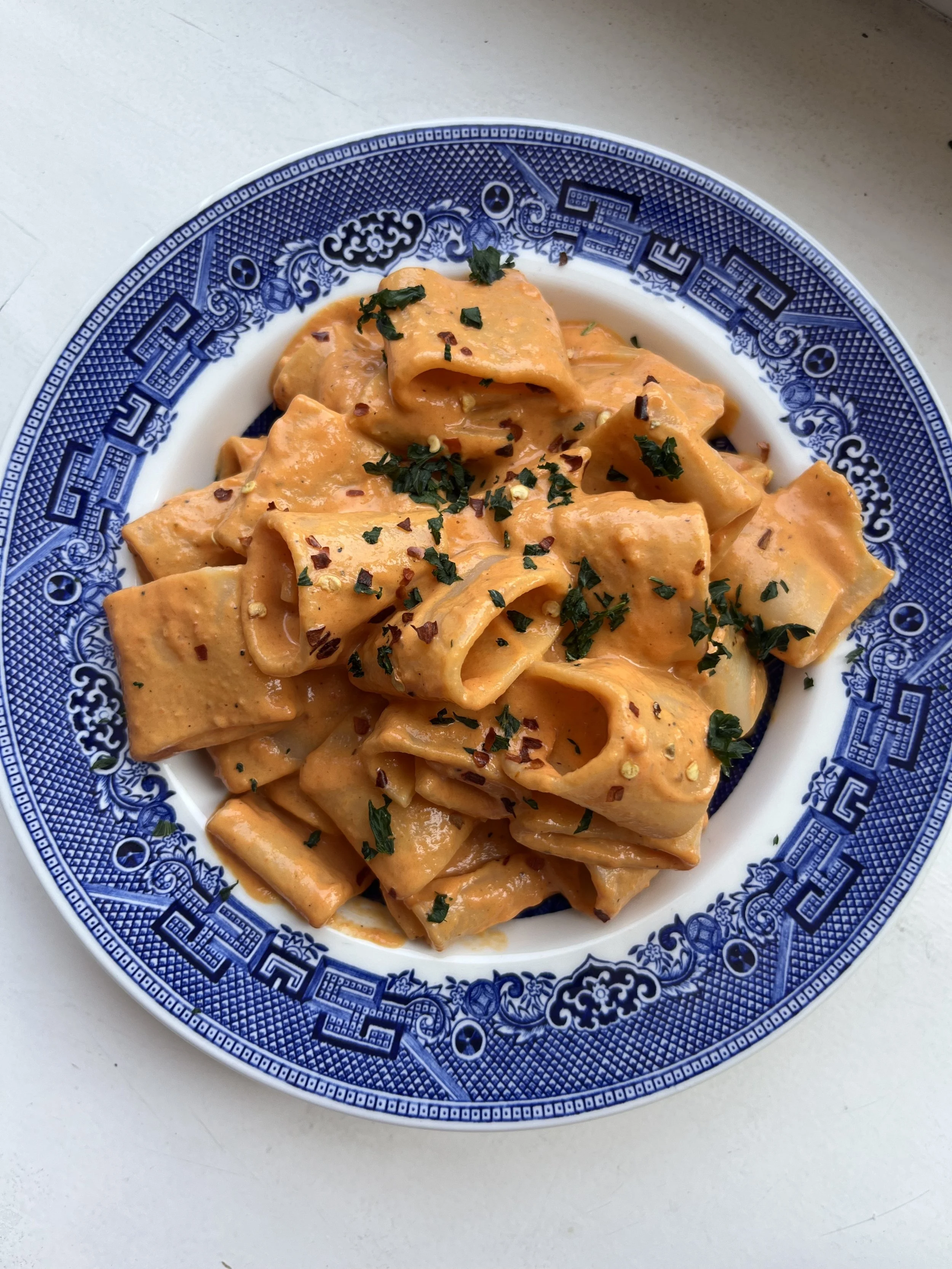 Roasted Red Pepper Pasta (Vegan &amp; High Protein)