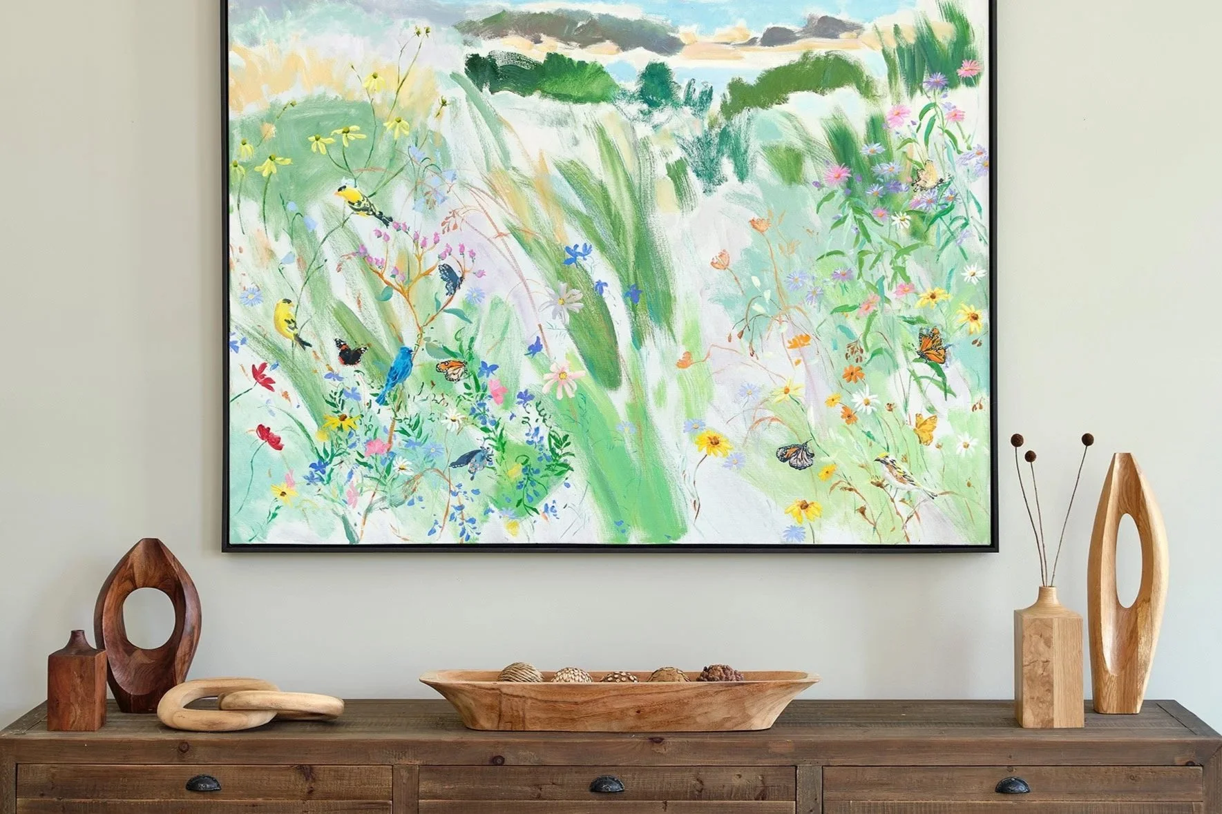 Contemporary Large-Scale Commissioned Painting for Great Room