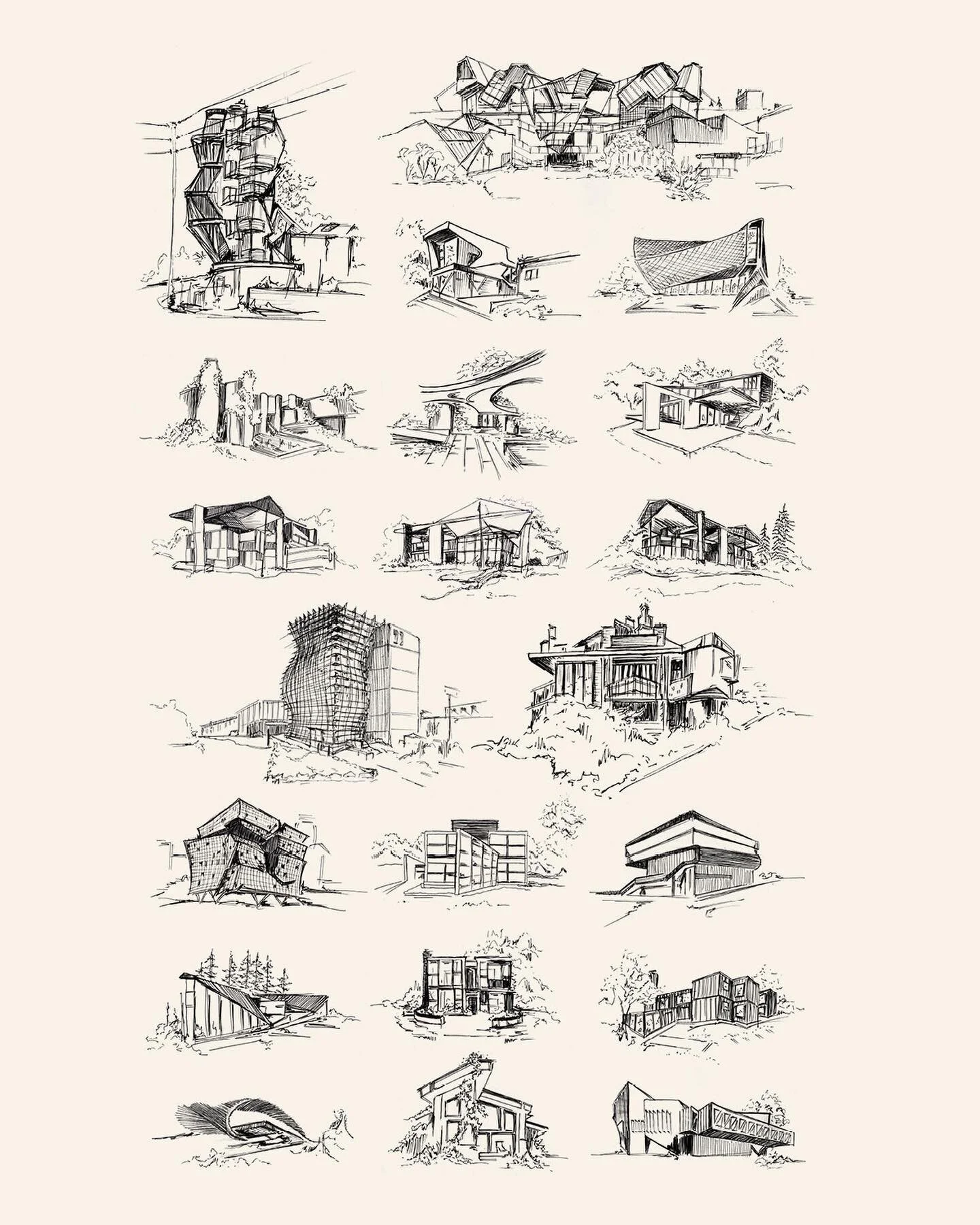 A collection of architectural studies from the last few months.