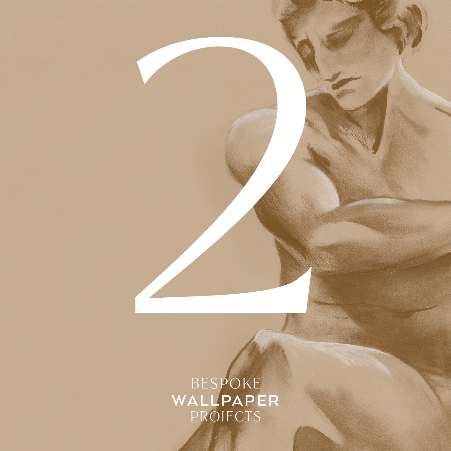 bespoke wallpaper projects, a make figure drawing by danica andler translated into a bespoke wallpaper for residential or commercial projects