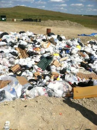 Illegal dumping of trash and toxins by the sacred site Bear Butte