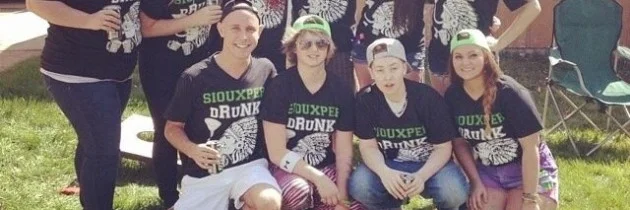 May 12, 2014 - ‘Siouxper Drunk’ Shirts Worn at the University of North Dakota’s Springfest, By Ruth Hopkins