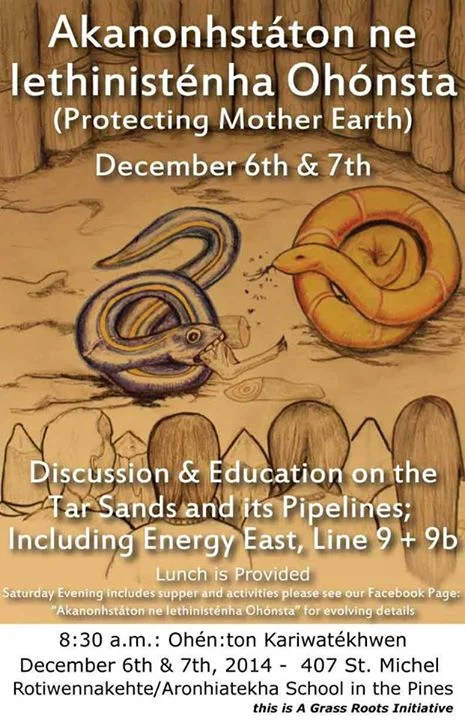 Dec 13, 2014 - Declaration of Kanehsatake NO Energy East!