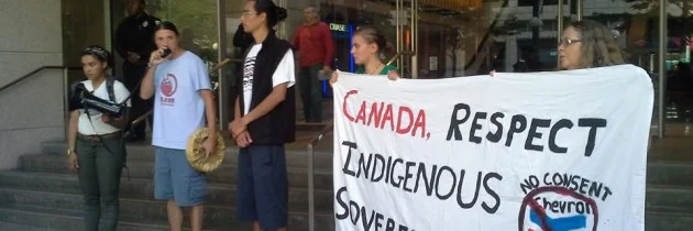 Jul 29, 2015 - Solidarity Action Held in Support of Unist’ot’en Camp